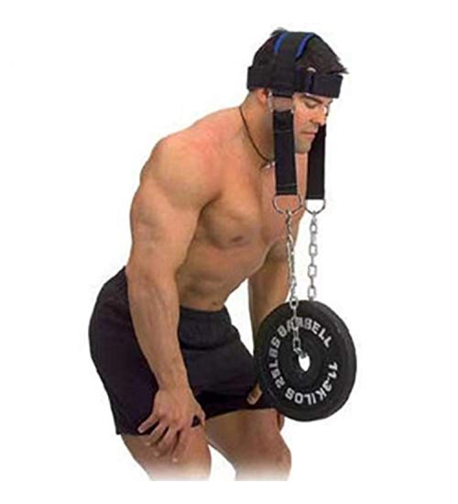Visaman Fitness Neck Head Harness with Adjustable Chain - Improve Muscle Strength with Neck Training Weight Lifting Strength Trainer - Buy Online on SooperMarket.com