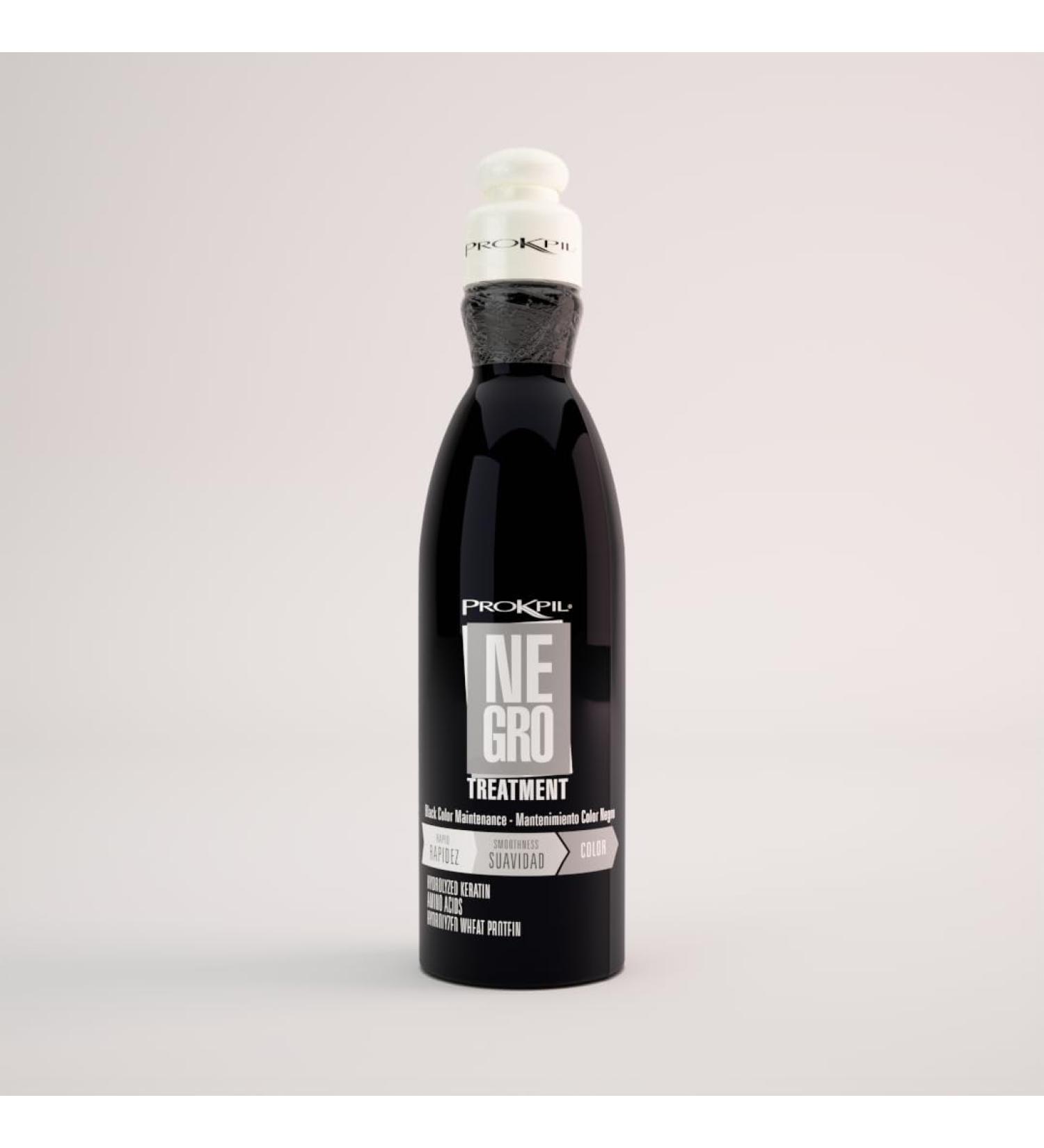 Prokpil | Negro Especial Tratamiento de Color Matizante Matizador para Rubio Canoso o Negro | Black Nuance for natural or colored Gray Blond or Black Hair 10.1oz-300ml - Buy Online on SooperMarket.com