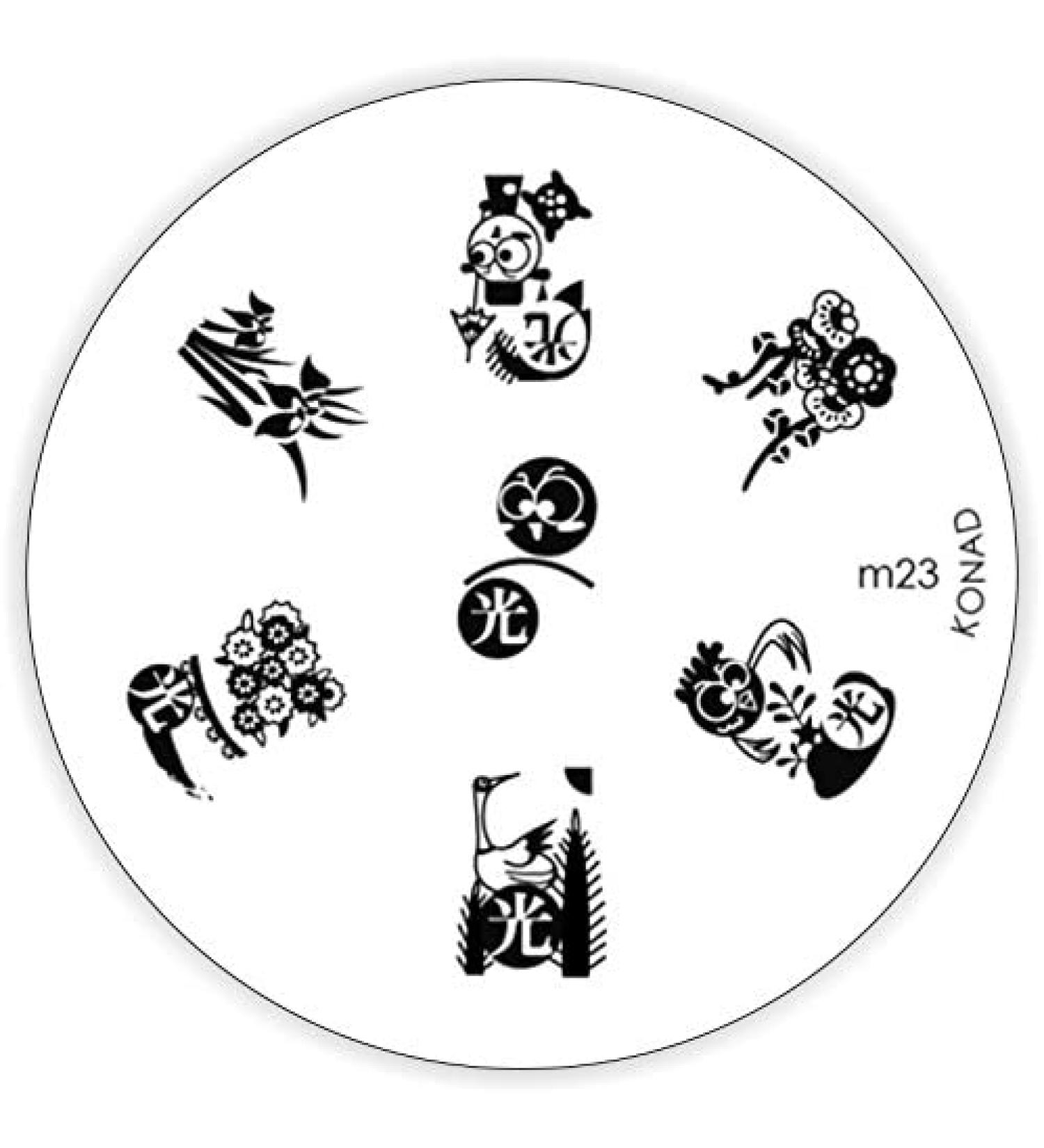 Konad stencil stamping stamping stencil M23