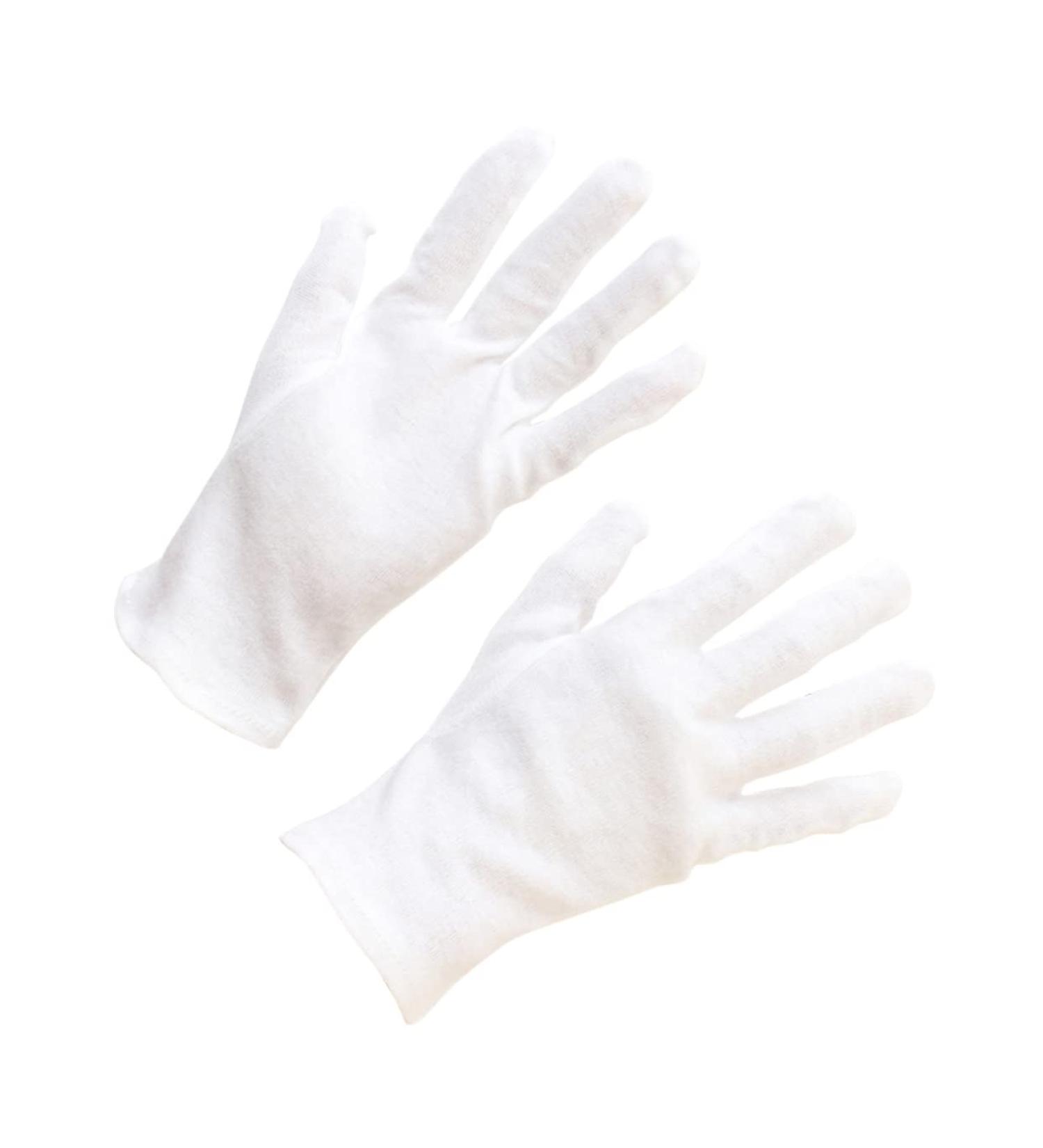 PLAFOPE 12 Pairs Moisturizing Jewelry Inspection Lab Glove Hand Hair Salon The Ove Glove Stretchable Lining Glove Cotton White L1:23X10cm White - Buy Online on SooperMarket.com