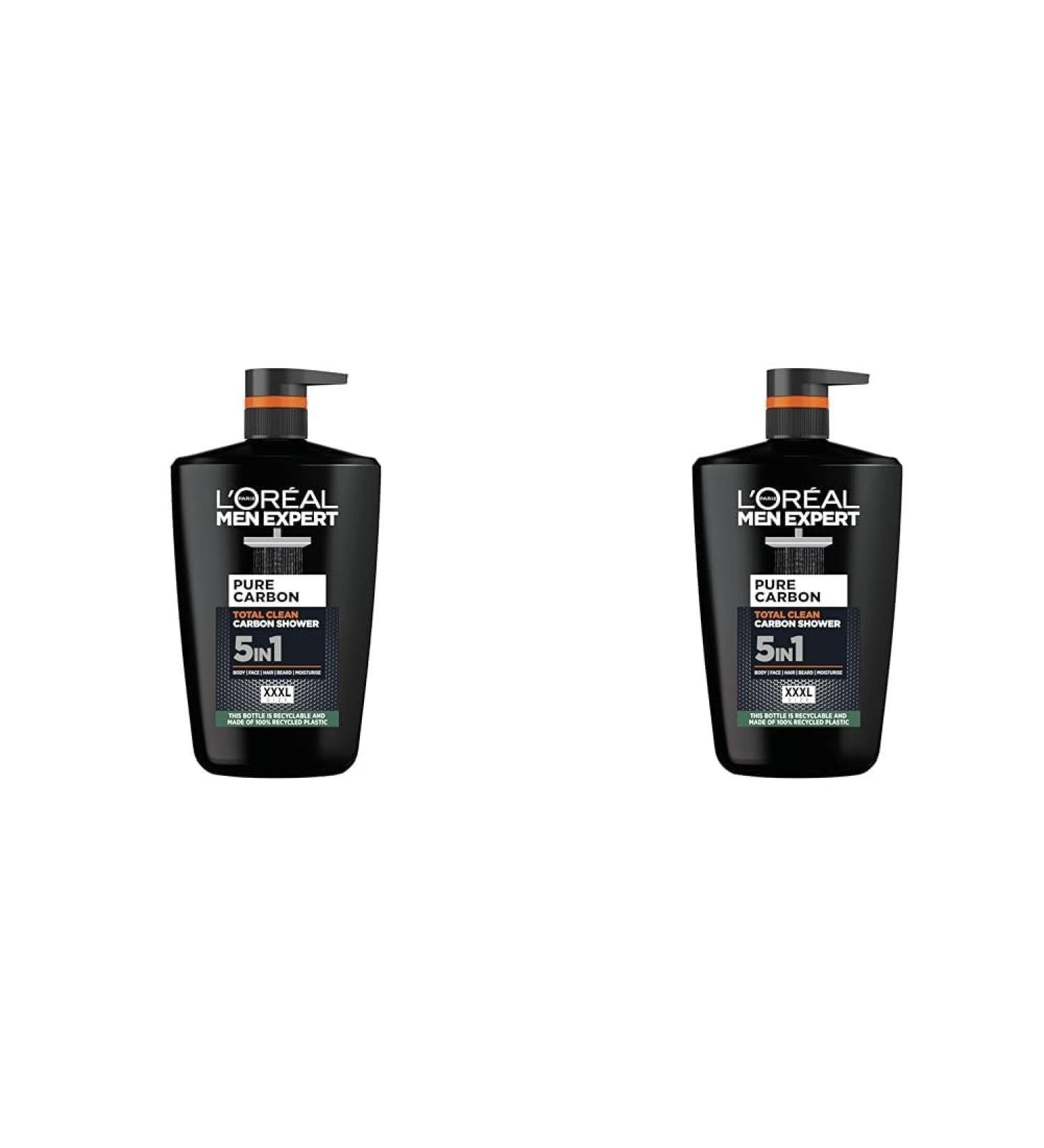 L'Or al Men Expert Pure Carbon Shower Gel Large XXL 1L (Pack of 2) Pure Carbon 1 l (Pack of 2) - Buy Online on SooperMarket.com