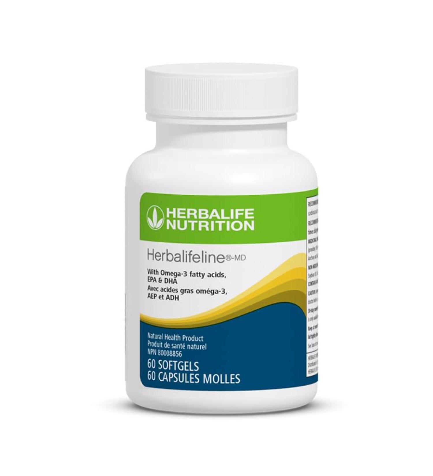 HerbalLifeline Omega-3 Softgels 60 Capsules with EPA & DHA for Heart Health - Buy Online on SooperMarket.com