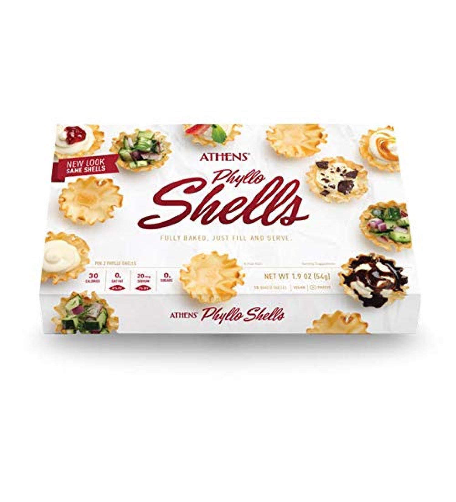 Athens Mini Fillo Dough Shells 1.9 Oz 54g (2-Packs, 15 Shells/Pack) SET OF 1