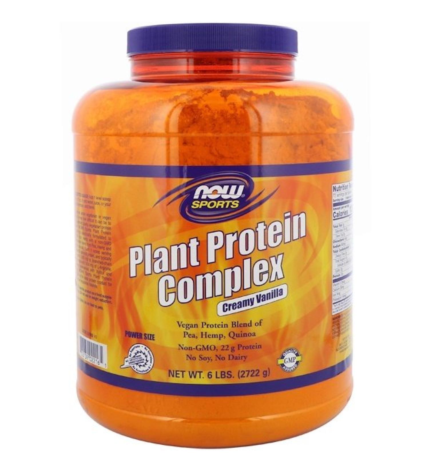 Now Foods Sports Plant Protein Complex Creamy Vanilla 6 lbs (2722 g)