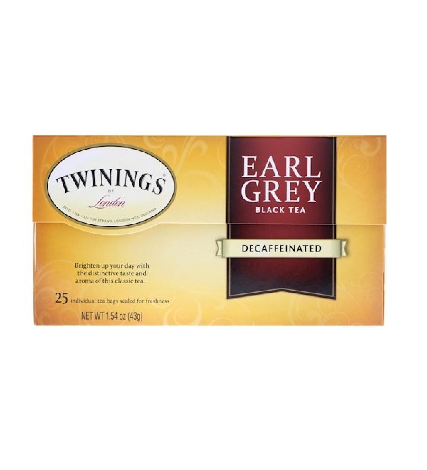 Twinings Earl Grey Black Tea Decaffeinated 25 Tea Bags 1.54 oz (43 g)