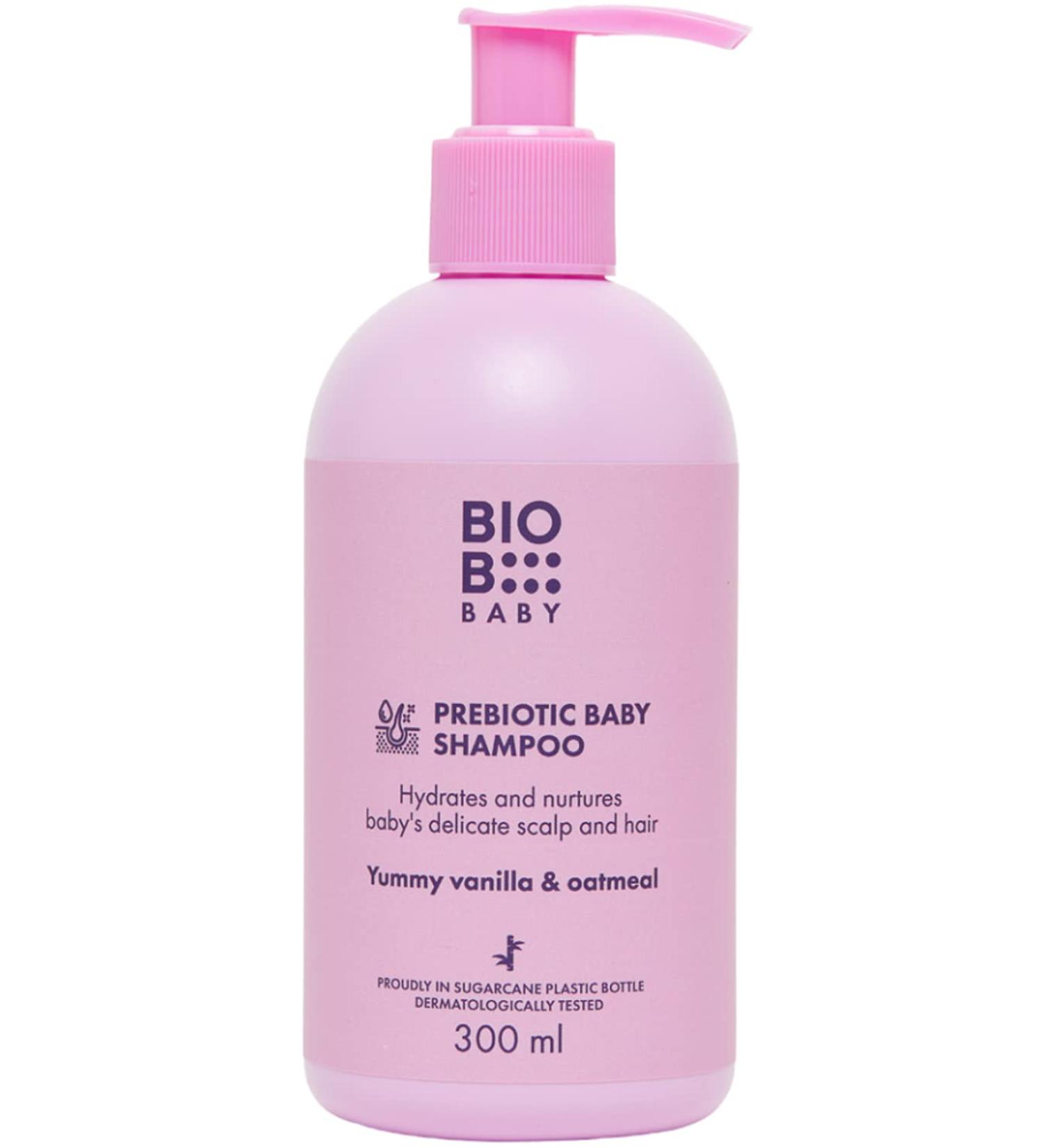 BioB Prebiotic Natural Baby Shampoo - 10oz | Gentle Cradle Cap Treatment for Newborns | Soothes Eczema, Seborrheic Dermatitis & Psoriasis | Tear-Free, Itchy Scalp Relief for Kids - Buy Online on SooperMarket.com