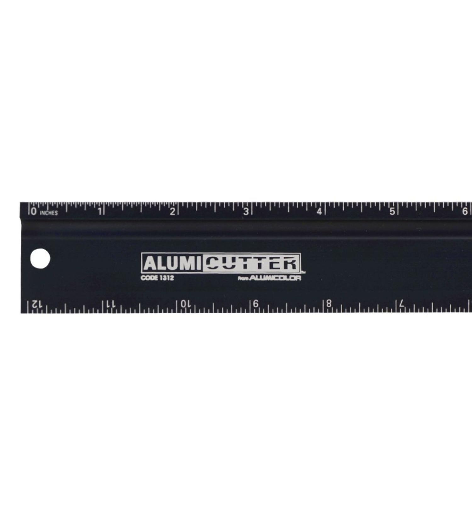 Alumicolor Alumicutter  Safety Ruler and Straight Edge  Aluminum  36 inches  Black (1316-9)