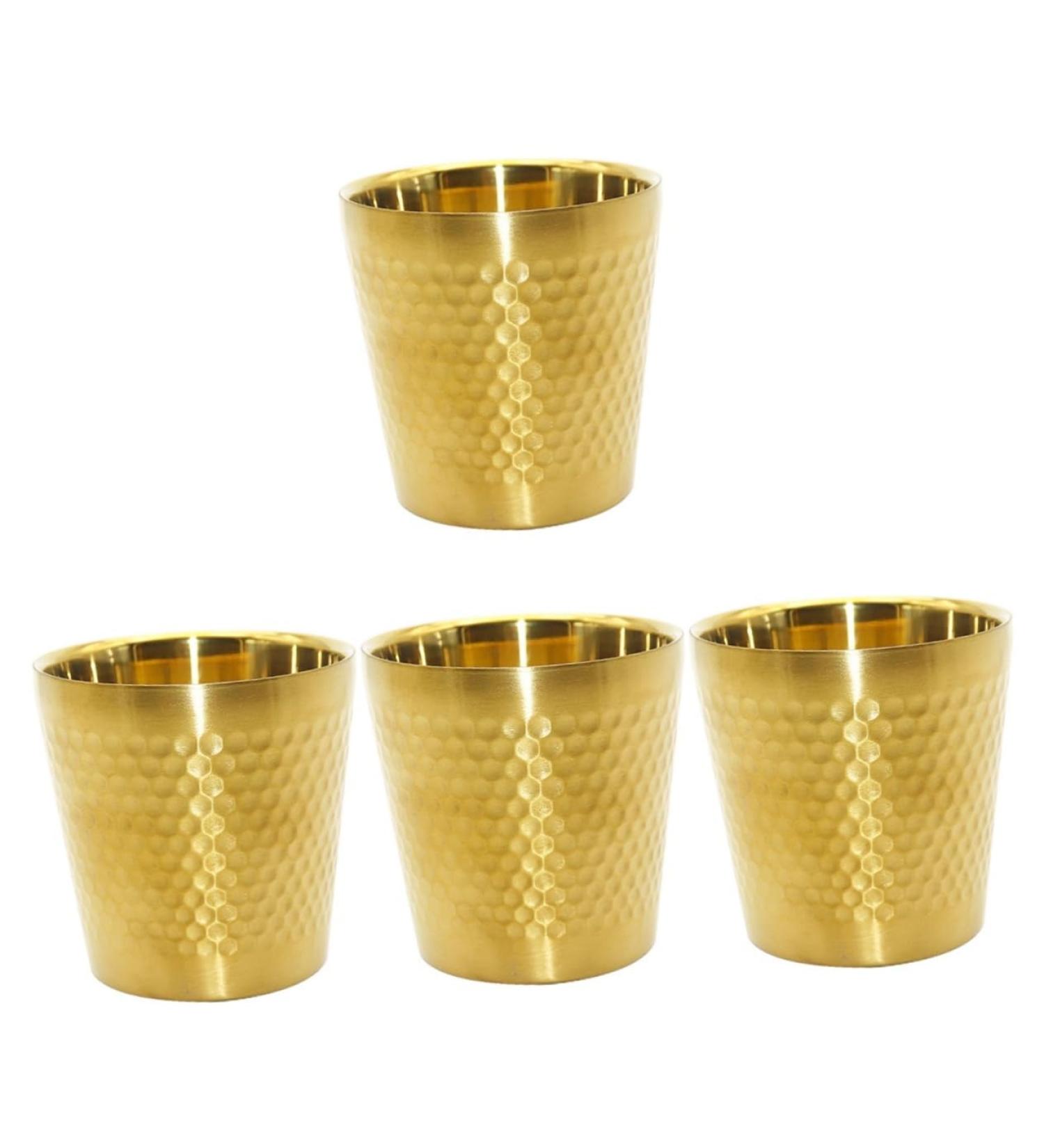 Angoily Stainless Steel Shaving Bowl Set - 4 Pieces Shaving Soap Cup & Razor Shaver - 304 Grade for Men International Shipping Available - Buy Online on SooperMarket.com