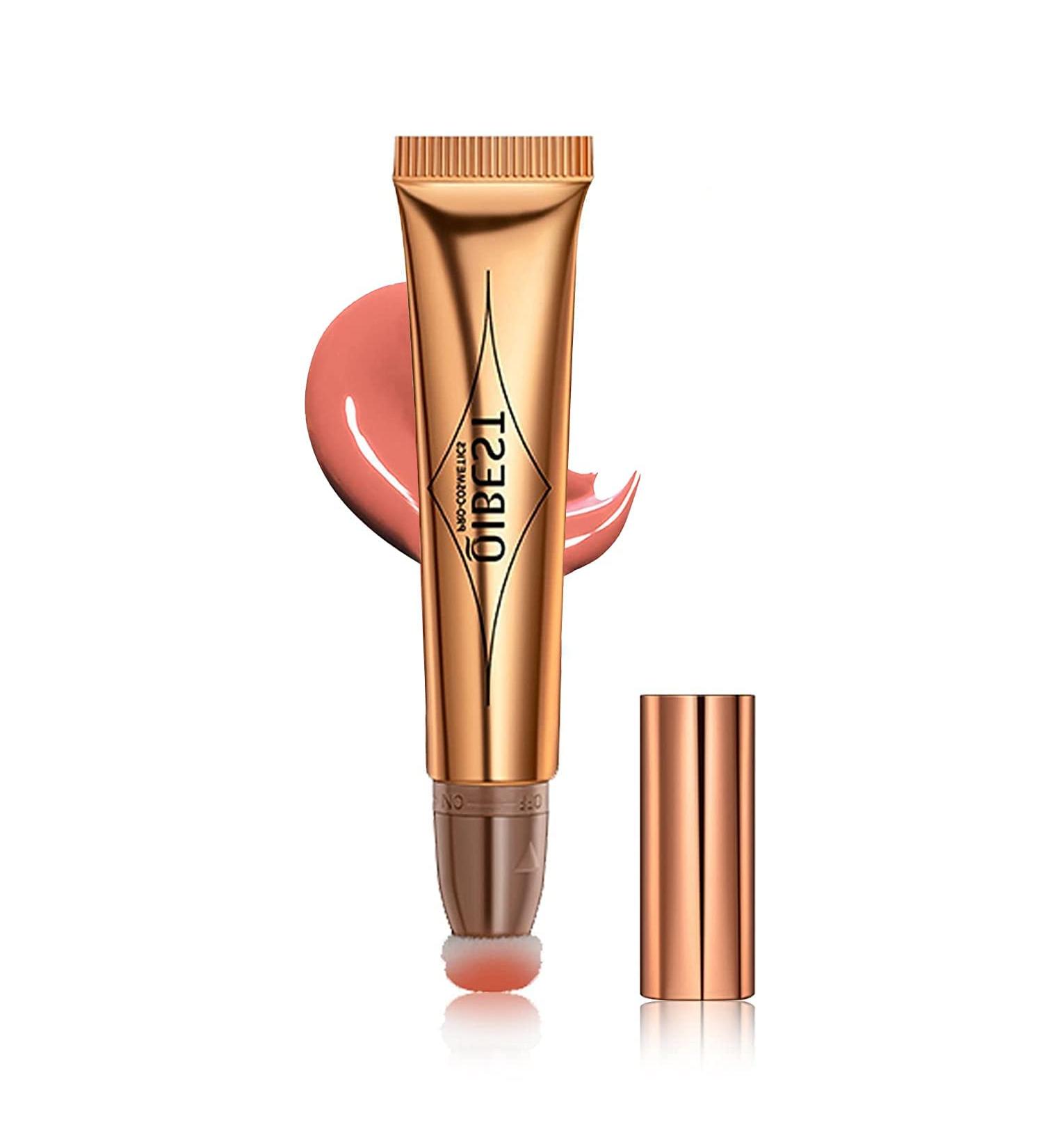 Go Ho Liquid Blush Makeup Cream Blush Beauty Wand | Peach Pink Blush | Natural Finish, Blendable Formula | Cushion Applicator | Contouring & Concealing | Super Silky Cream Blush Stick - Buy Online on SooperMarket.com