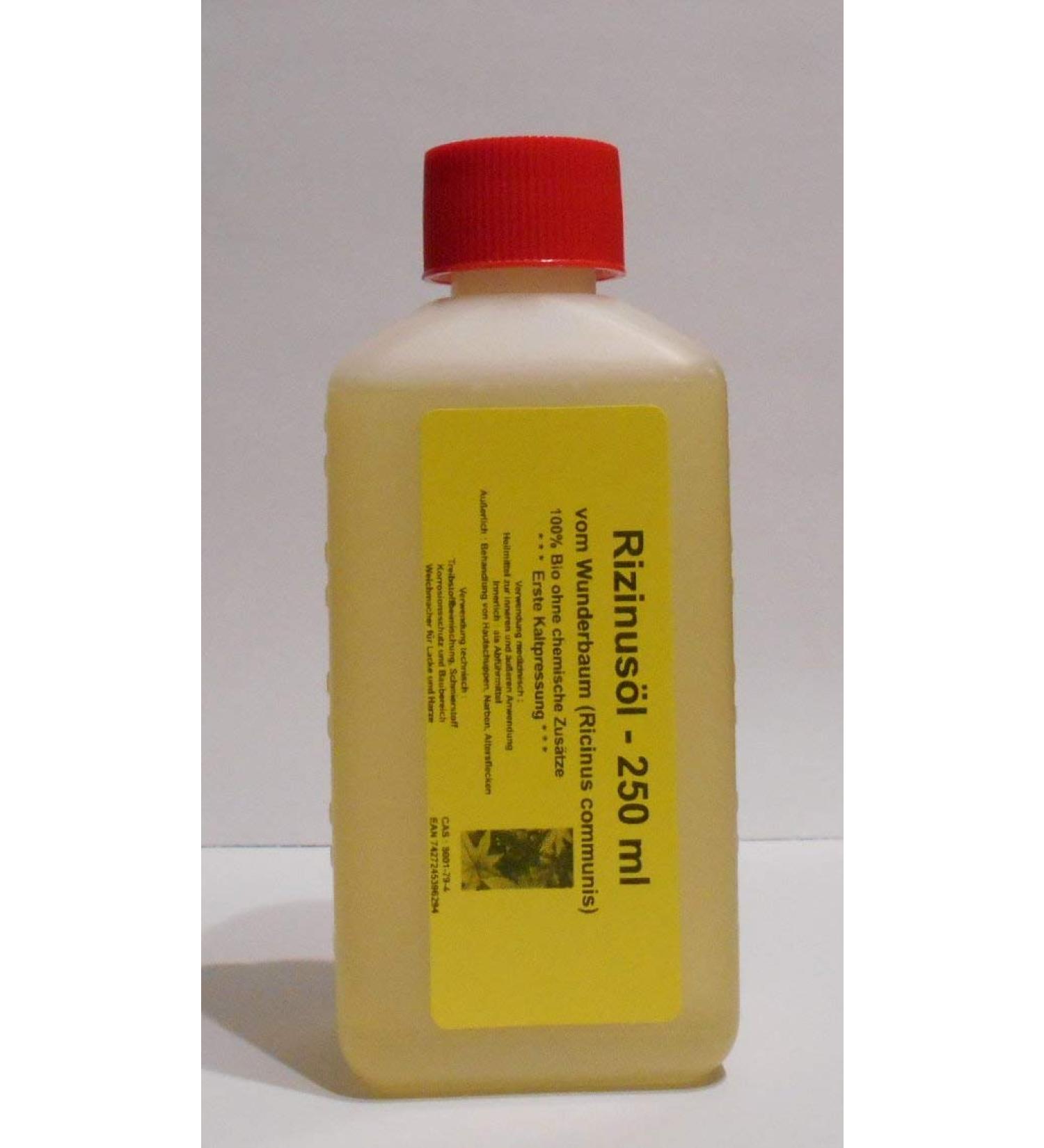 250 ml castor oil from the castor oil plant (Ricinus communis) 100% organic 1st cold pressing without chemical additives