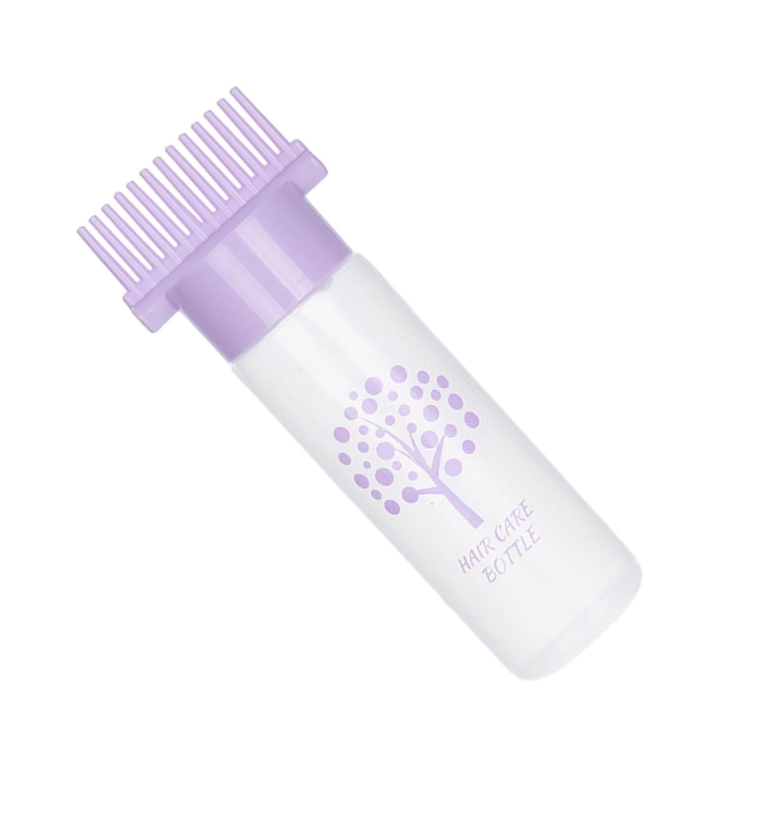 Harilla Hair Dye Bottle Brush Roots Comb Bottle Hair Coloring Dyeing Bottle Empty Bottle for Home DIY Violet - Buy Online on SooperMarket.com