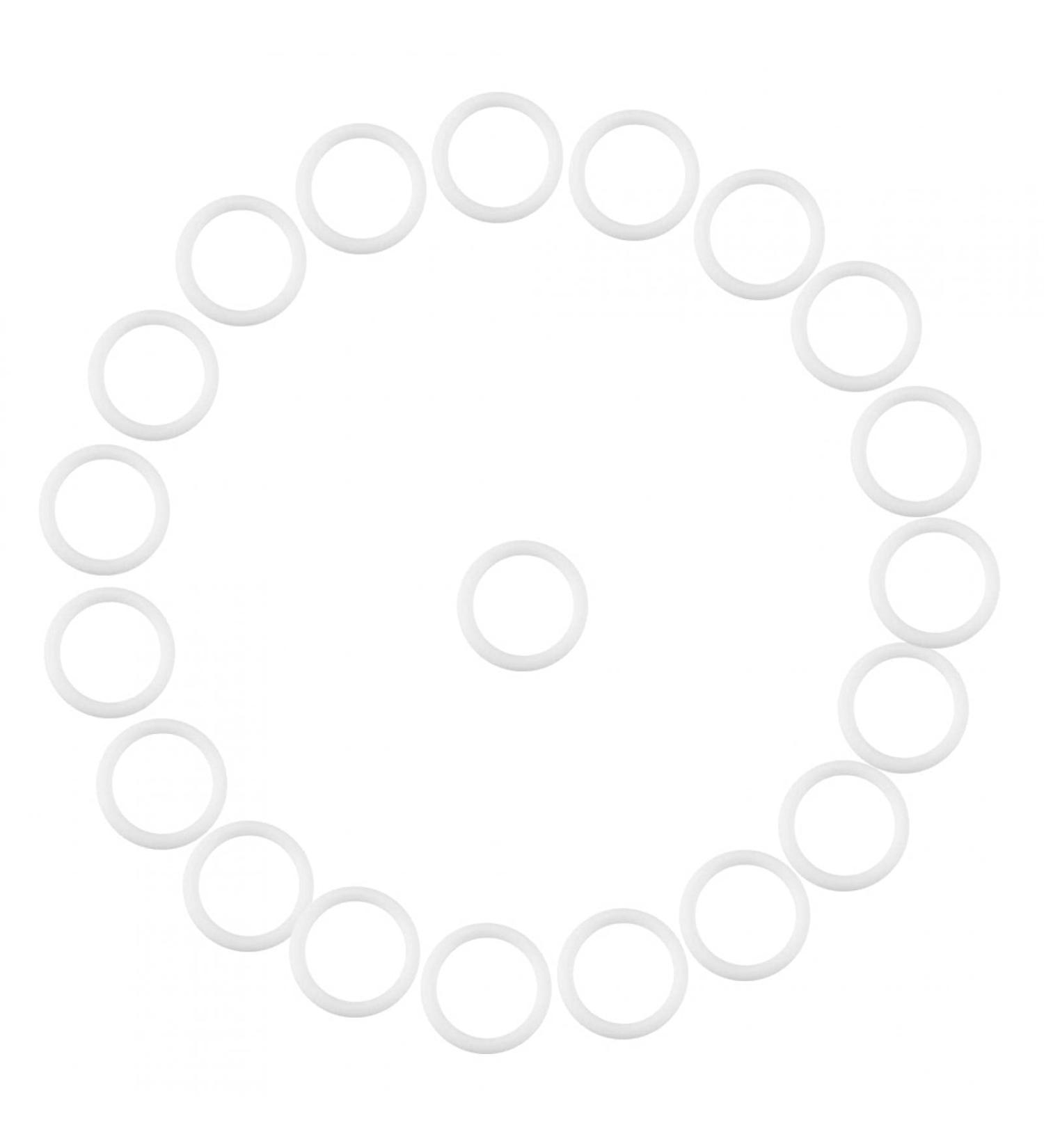 20-Pack Silicone Baby Pacifier Clips - Safe O-Ring Holders for Babies | Transparent Pacifier Chains & Adapters | Perfect Birthday Gift - Buy Online on SooperMarket.com