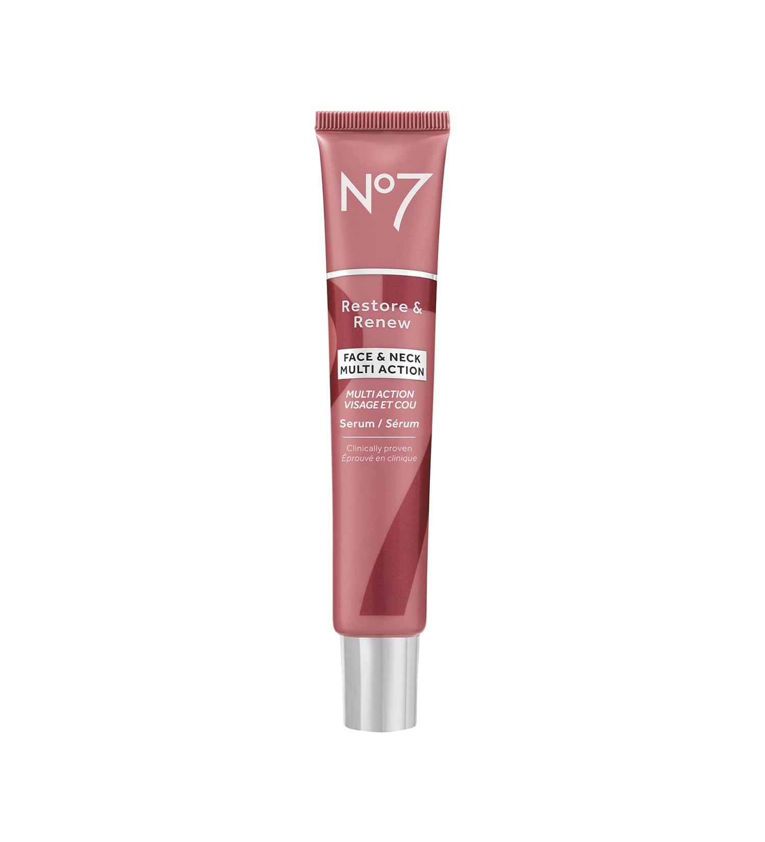No7 Restore & Renew Face & Neck Serum - Anti Aging Collagen Peptide with Hyaluronic Acid and Pro Retinol - 50ml - Buy Online on SooperMarket.com
