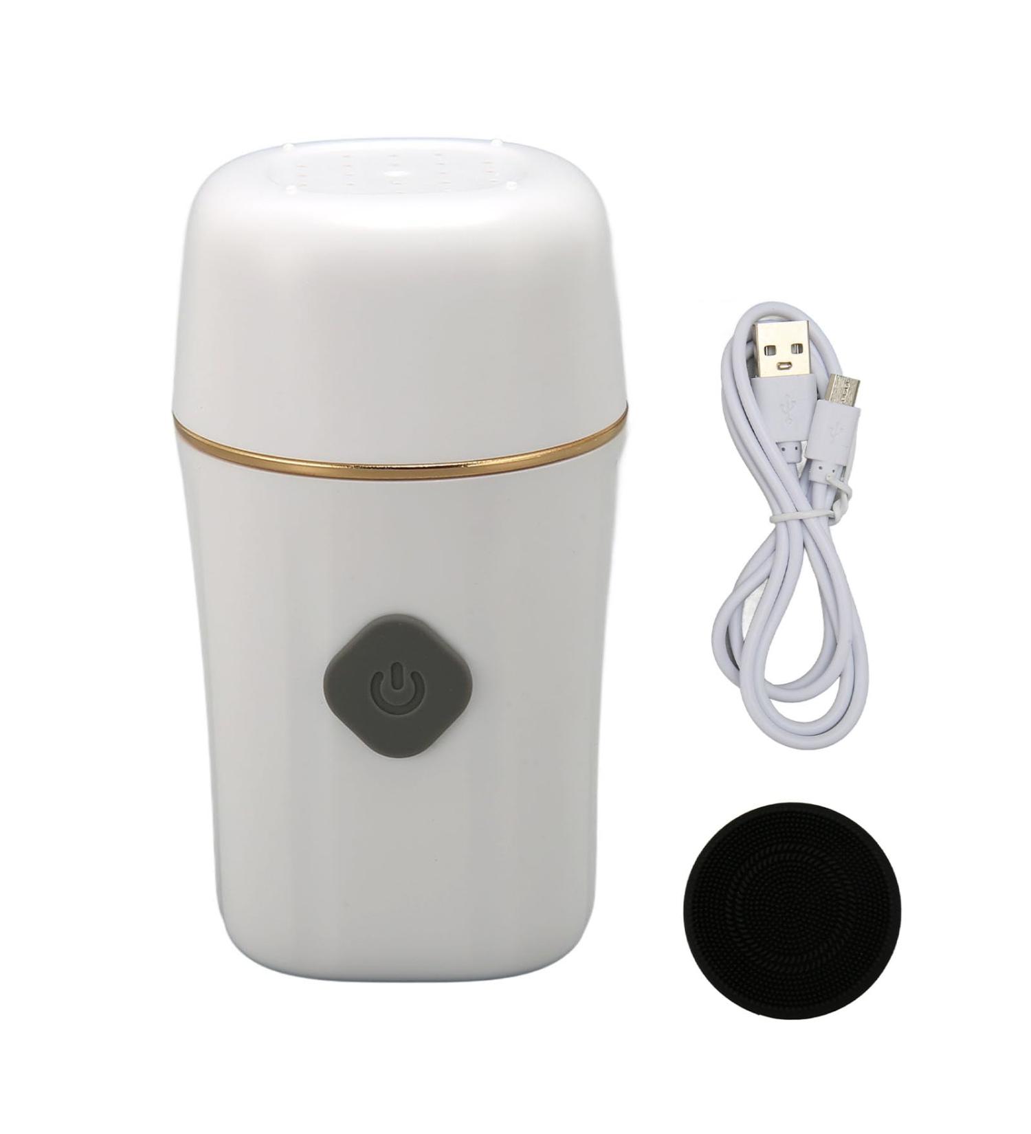 Facial Cleansing Brush 2 in 1 Electric Face Scrubber USB Rechargeble Soft Silicone Bristles Skin Exfoliating Cleanser Brush - Buy Online on SooperMarket.com