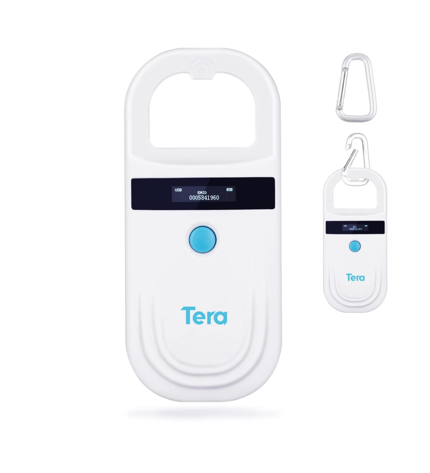 Tera Portable Microchip Reader - RFID Scanner for Dogs Cats and Pigs | OLED Display & Rechargeable | ISO 11784/11785 FDX-B - Dark Blue - Buy Online on SooperMarket.com