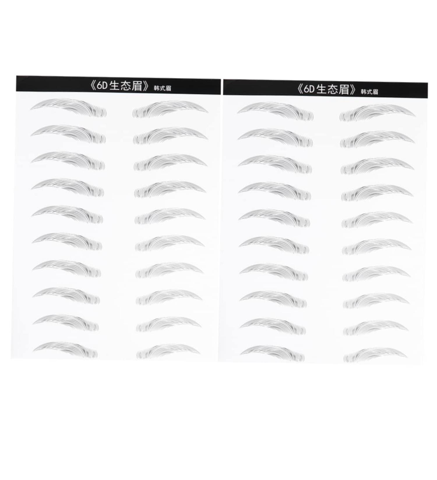Gogogmee 2 Pairs 4d Imitation Eyebrow Makeup Brow Sticker Simulation Eyebrow Disposable 3d Makeup Tools - Buy Online on SooperMarket.com