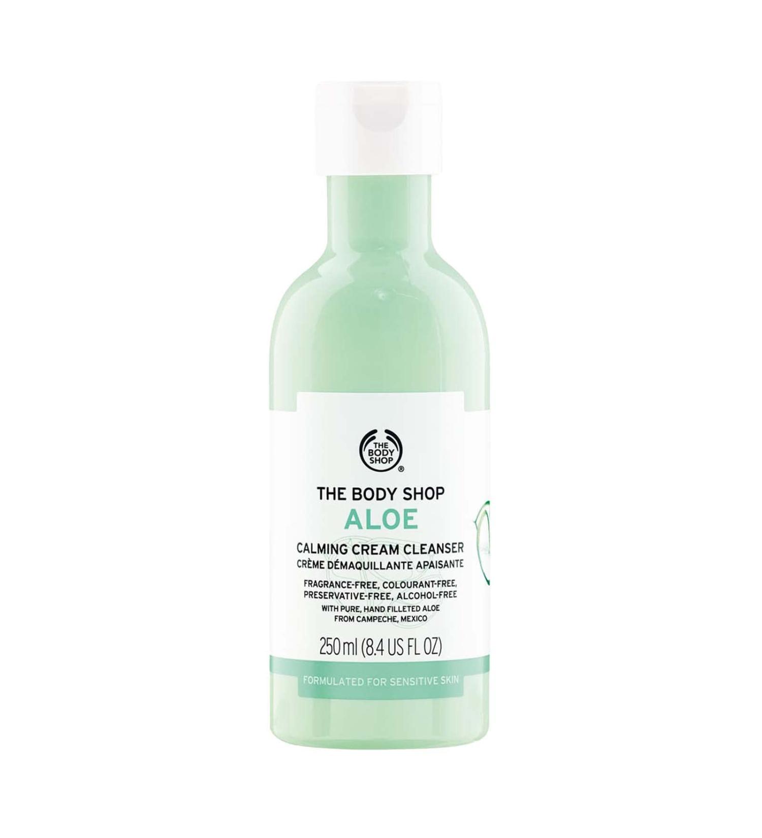 The Body Shop Aloe Calming Cream Cleanser 250ml - Gentle Face Wash for Sensitive Skin - Buy Online on SooperMarket.com