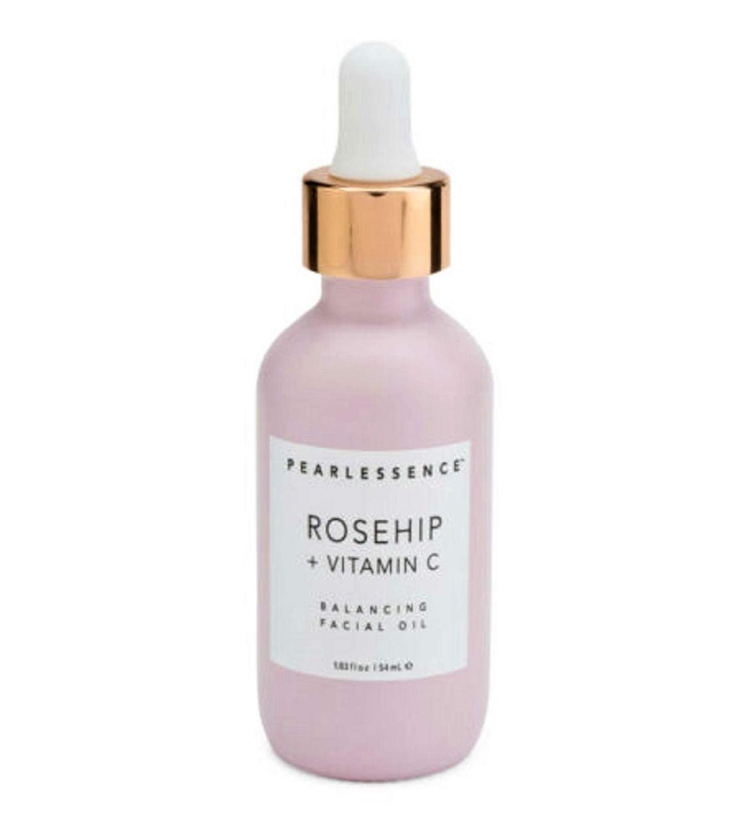 Pearlessence Rosehip Balancing Facial Oil + Rosehip Fruit Oil & Vitamin C | Daily Hydration to Help Balance & Revive Skin | Made in USA & Cruelty Free Rosehip + Vitamin C 1.8 Fl Oz (Pack of 1)