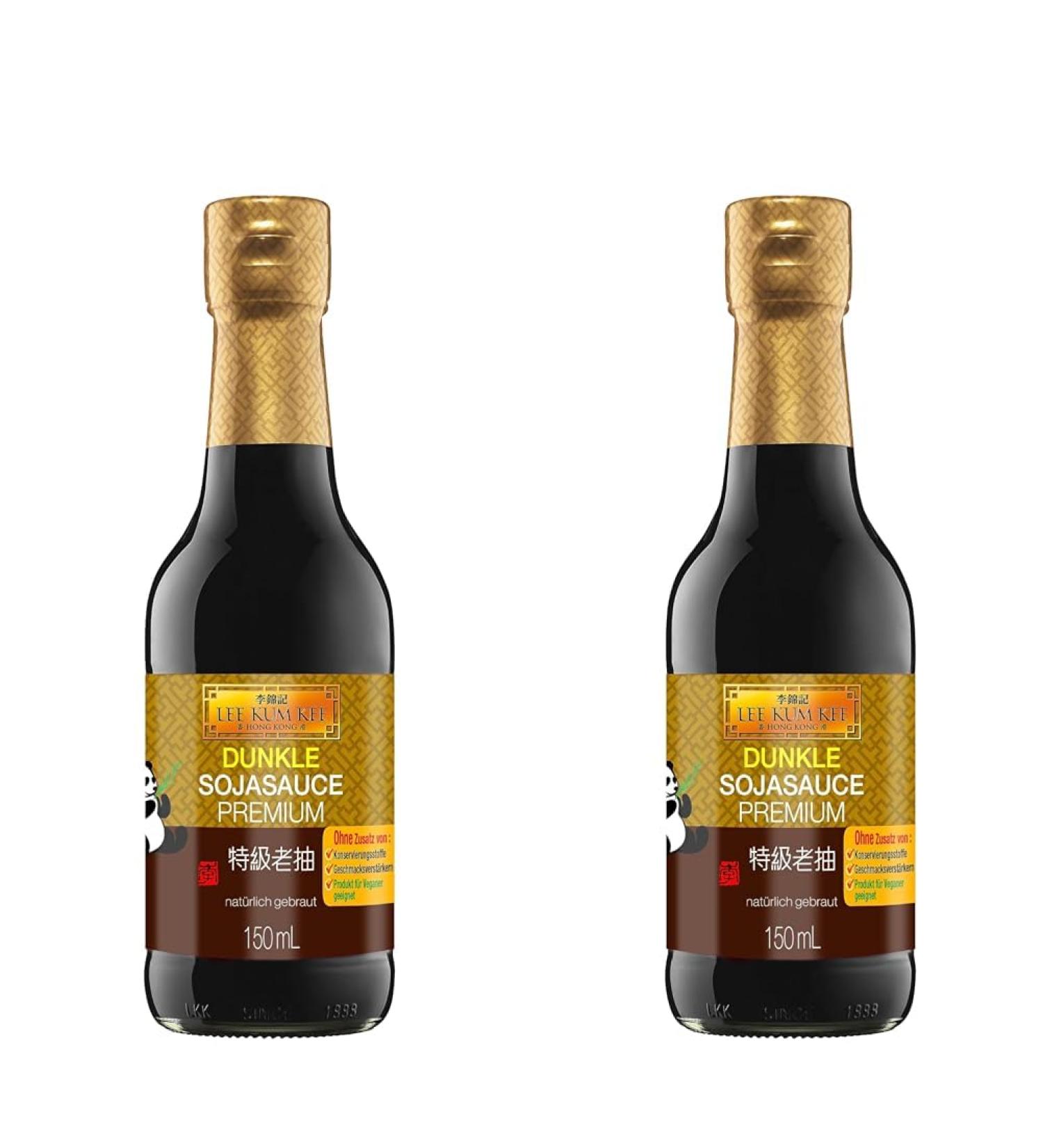 Lee Kum Kee Dark Soy Sauce Premium - Soy Seasoning - 150ml (Pack of 2) | International Shipping Available - Buy Online on SooperMarket.com