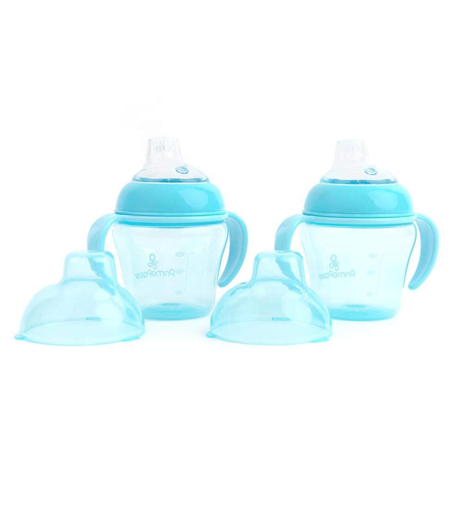 Primo Passi Soft Spout Sippy Cup 5 oz 2-Pack - Blue | Ideal for 4 Months+ | BPA-Free - Buy Online on SooperMarket.com