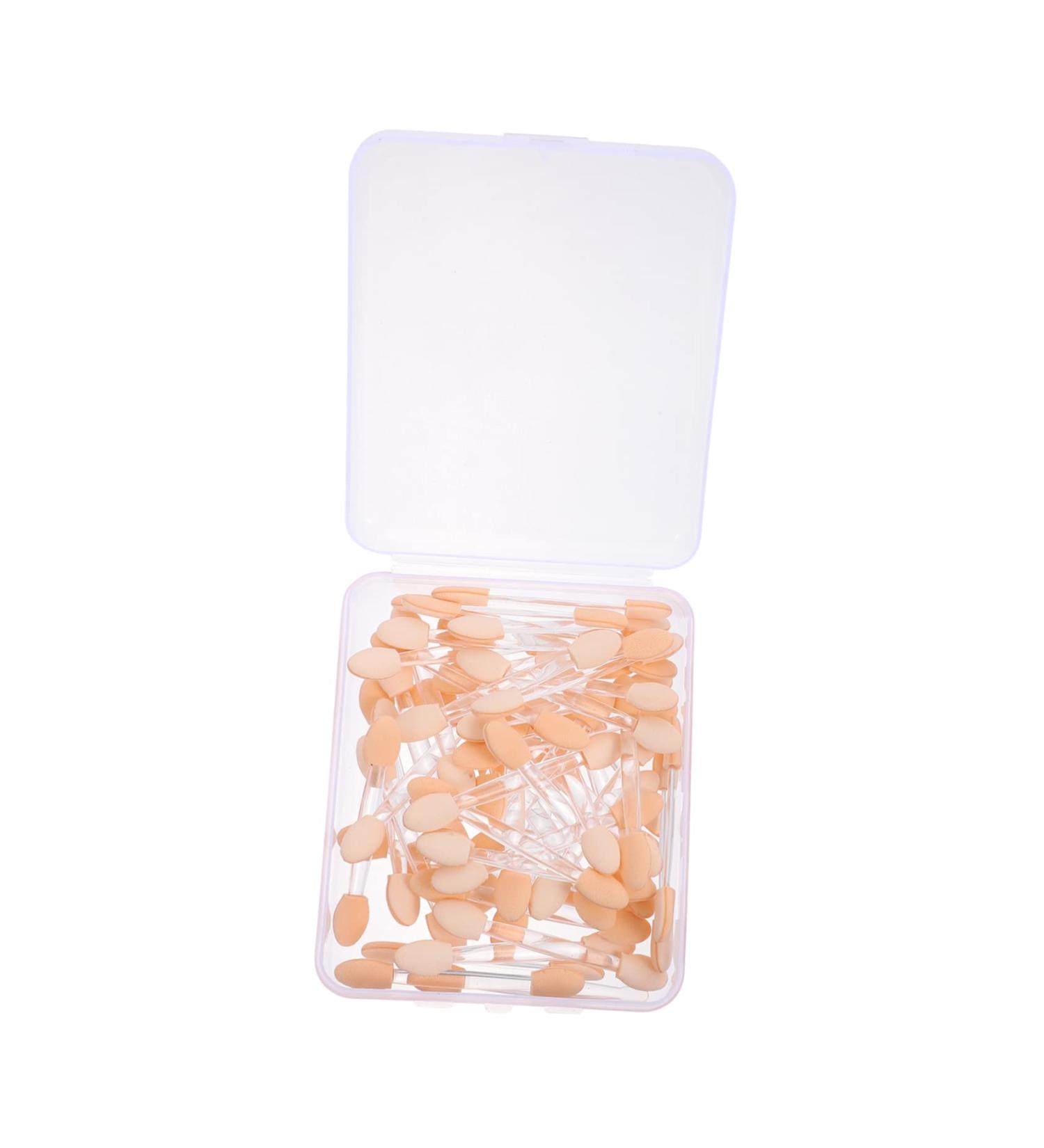 Baluue 50pcs Double Ended Eyeshadow Brush Eyeshadow Makeup Accessories Eyeshadow Sticks Plastic 6x1cm As Shown - Buy Online on SooperMarket.com