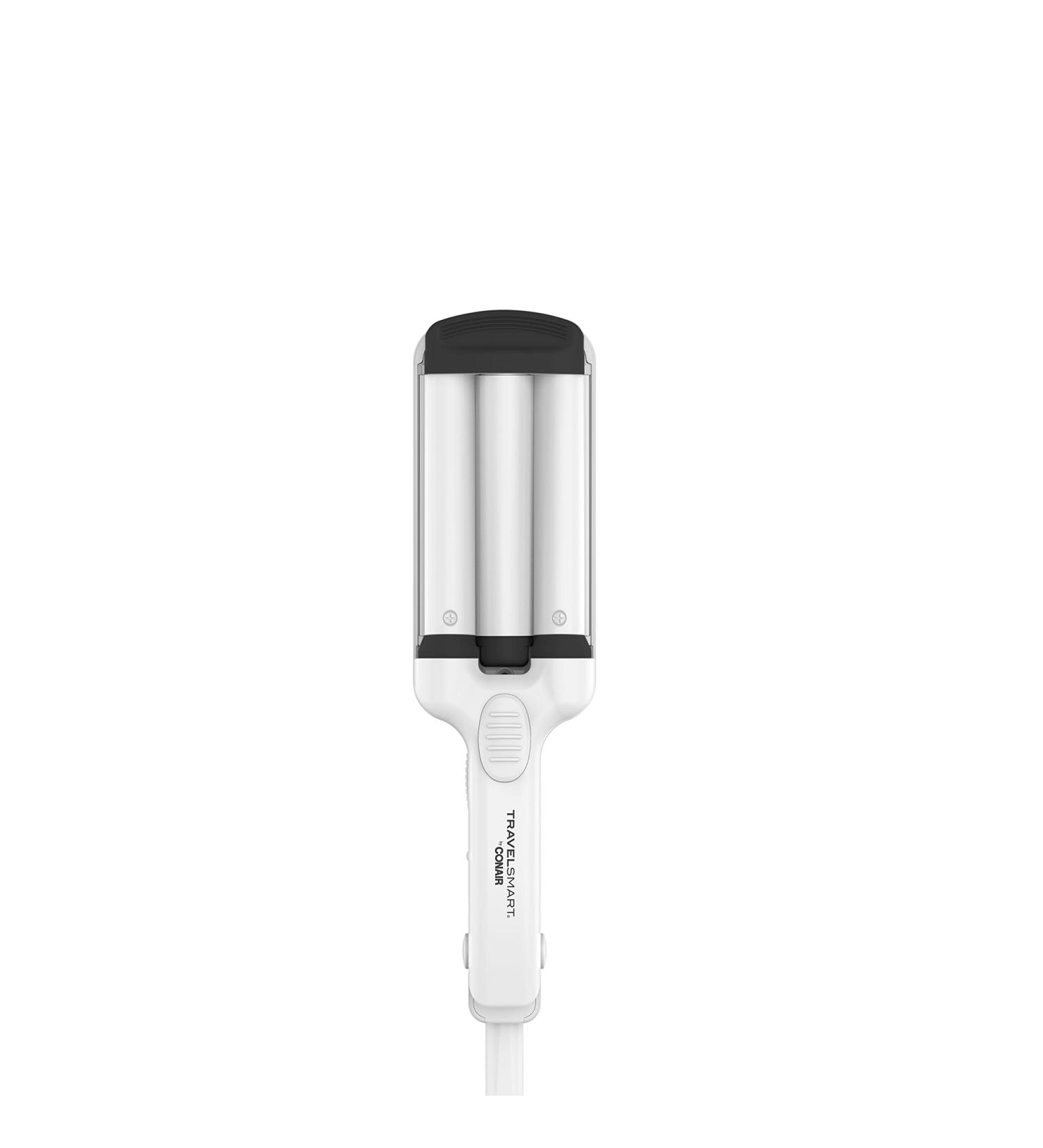 Conair Travel Beach Waver Curling Iron - Portable Triple Barrel Ceramic Hair Waver in White | Travel Smart - International Shipping Available - Buy Online on SooperMarket.com