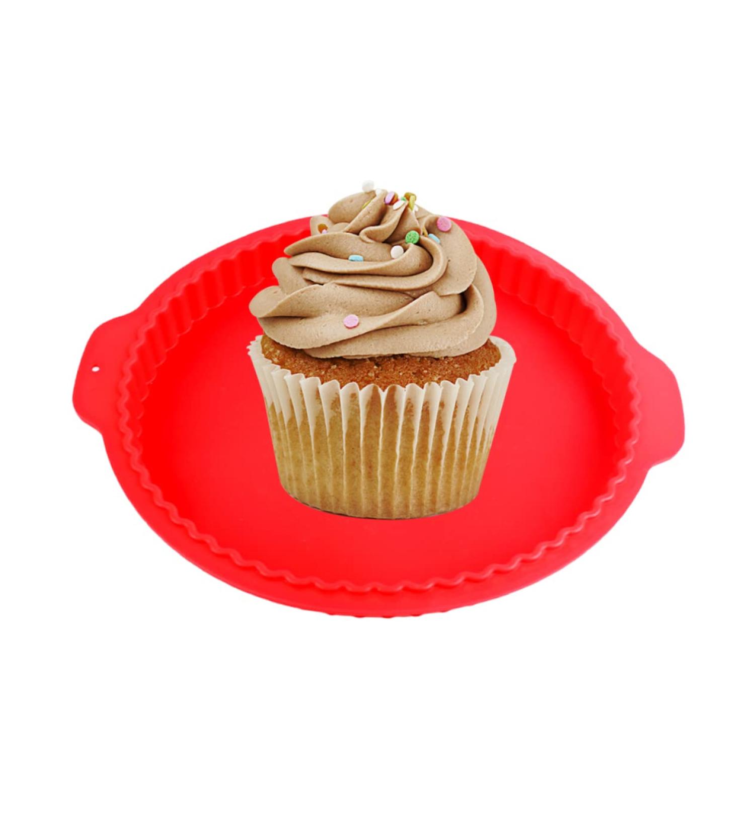 MAGICLULU 1pc Silicone Baking Bread Baking Pan Round Cookie Cookie Cutters Silicone Molds Cake Shop Muffin Top Pans Silicone Mold for Cake Round Cake Pans Chocolate Birthday Cake 31 X28.5CM Red - Buy Online on SooperMarket.com