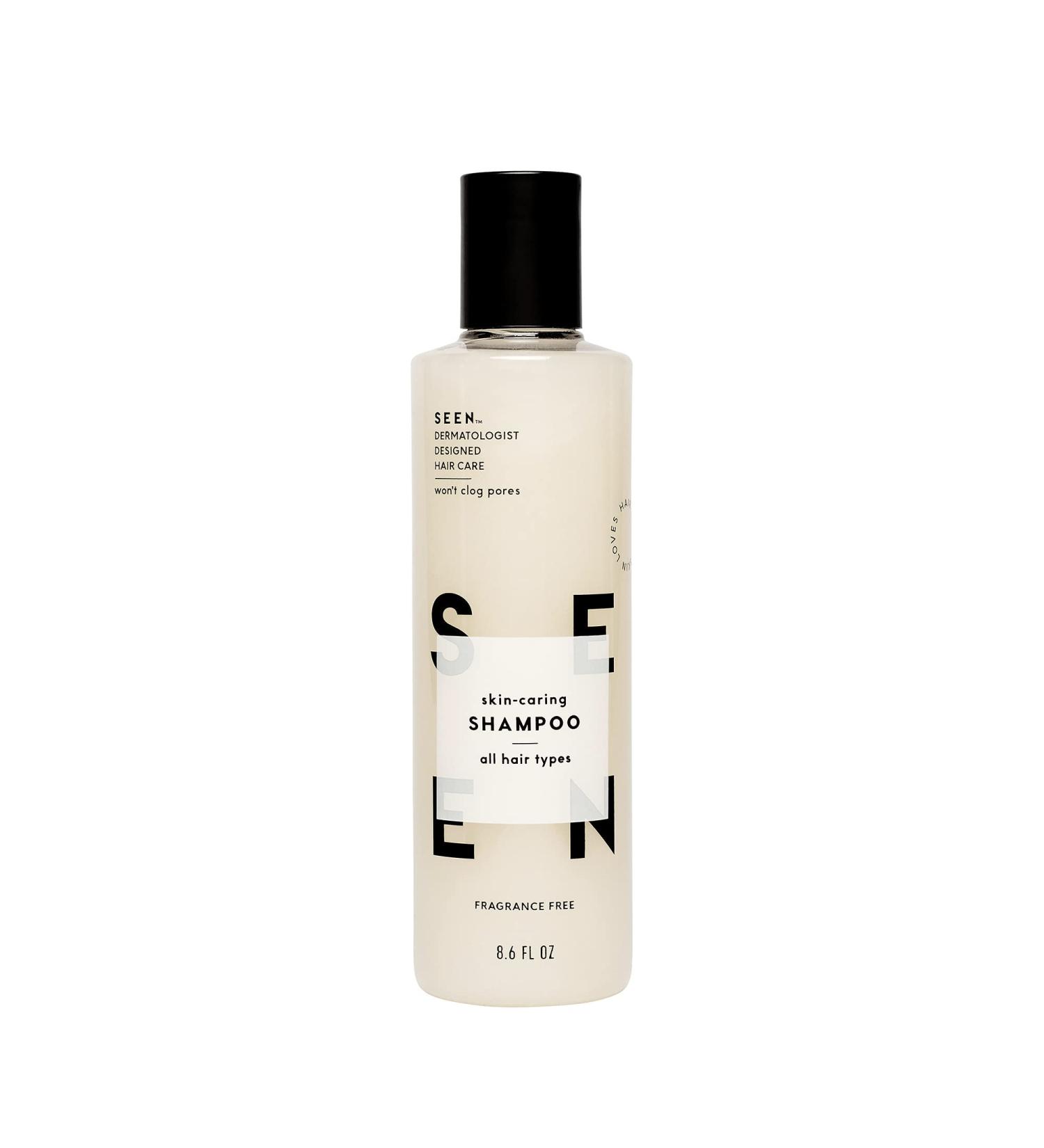 SEEN Fragrance-Free Shampoo 8.6 Fl. Oz - Non-Comedogenic & Sulfate-Free Formula for Sensitive Skin - Dermatologist-Developed for Eczema & Acne Prone Skin - Buy Online on SooperMarket.com