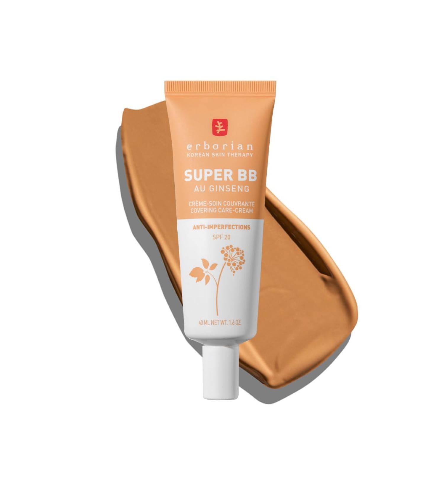 Erborian Super BB Cream with Ginseng 40ml - High Coverage Tinted Face Care SPF 20 - Korean Cosmetics - Buy Online on SooperMarket.com