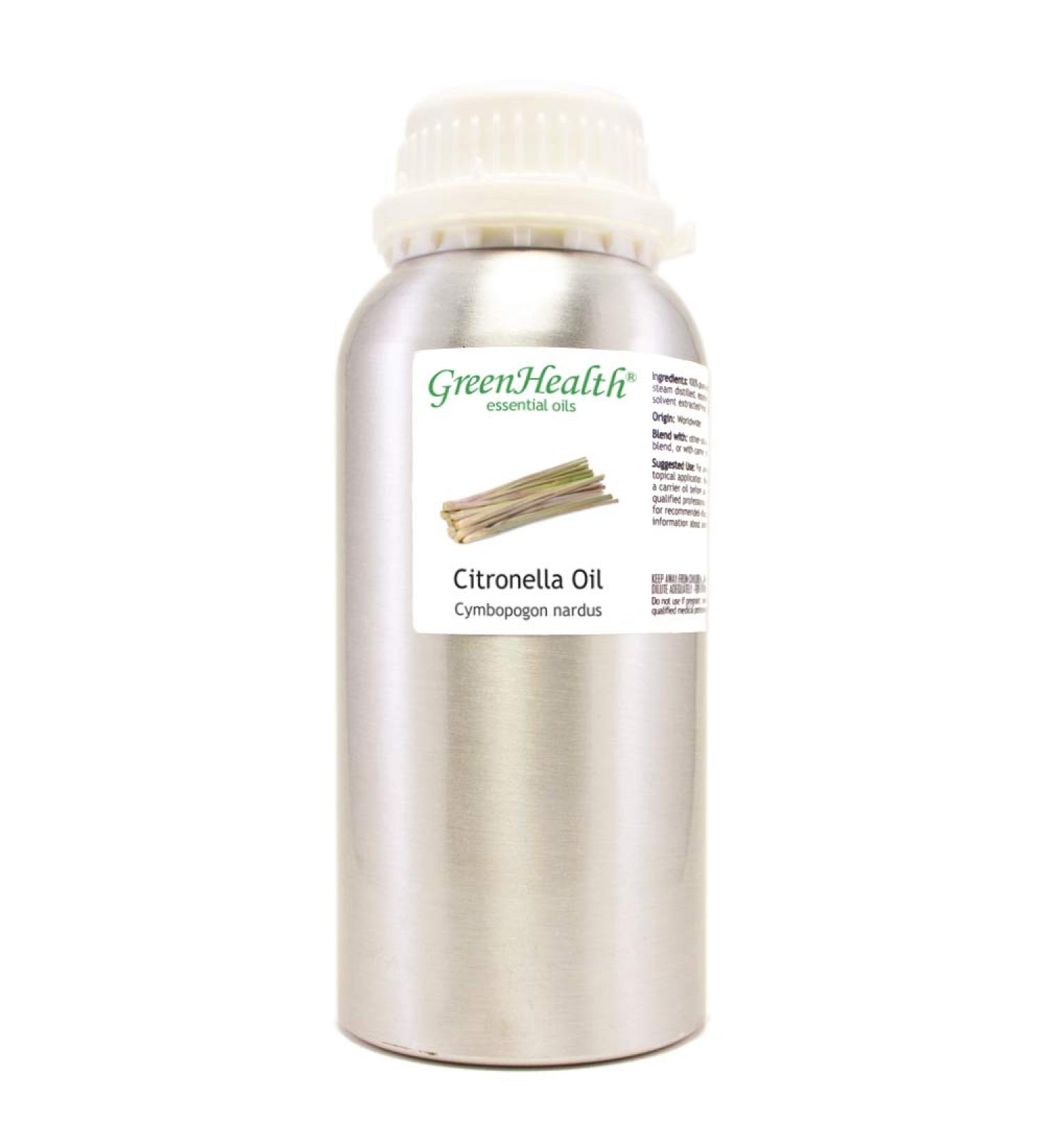 GreenHealth Citronella Essential Oil 16 fl oz (473 ml) - 100% Pure, Large 16 Ounce Bottle - Buy Online on SooperMarket.com
