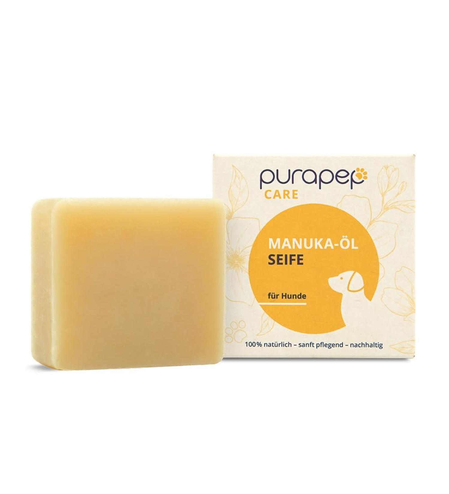 Purapep Care Manuka Oil Dog Soap | Natural Skin Relief for Sensitive Dogs | Itch-Relief with Coconut & Olive Oil - Buy Online on SooperMarket.com