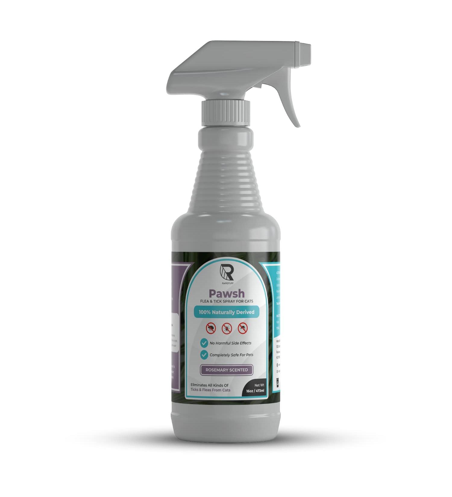 RAPIDTUFF Pawsh Flea & Tick Control Spray for Cats - Natural Prevention with No Side Effects - Buy Online on SooperMarket.com