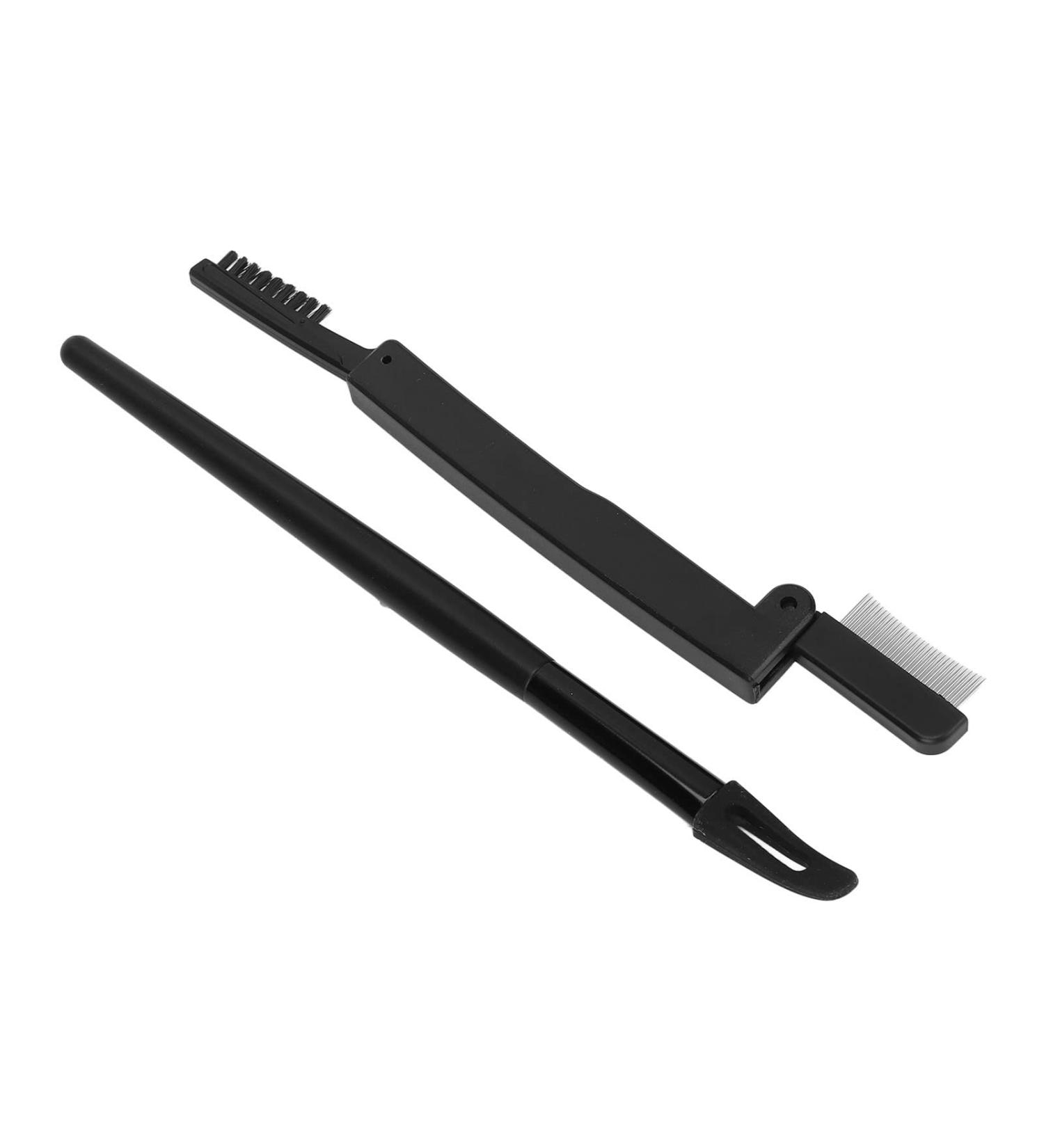 Verdant Touch Folding Eyelash Comb Silicone Eyeliner with Folding Eyelash Comb Black Ergonomic Handle Makeup Tool - Buy Online on SooperMarket.com
