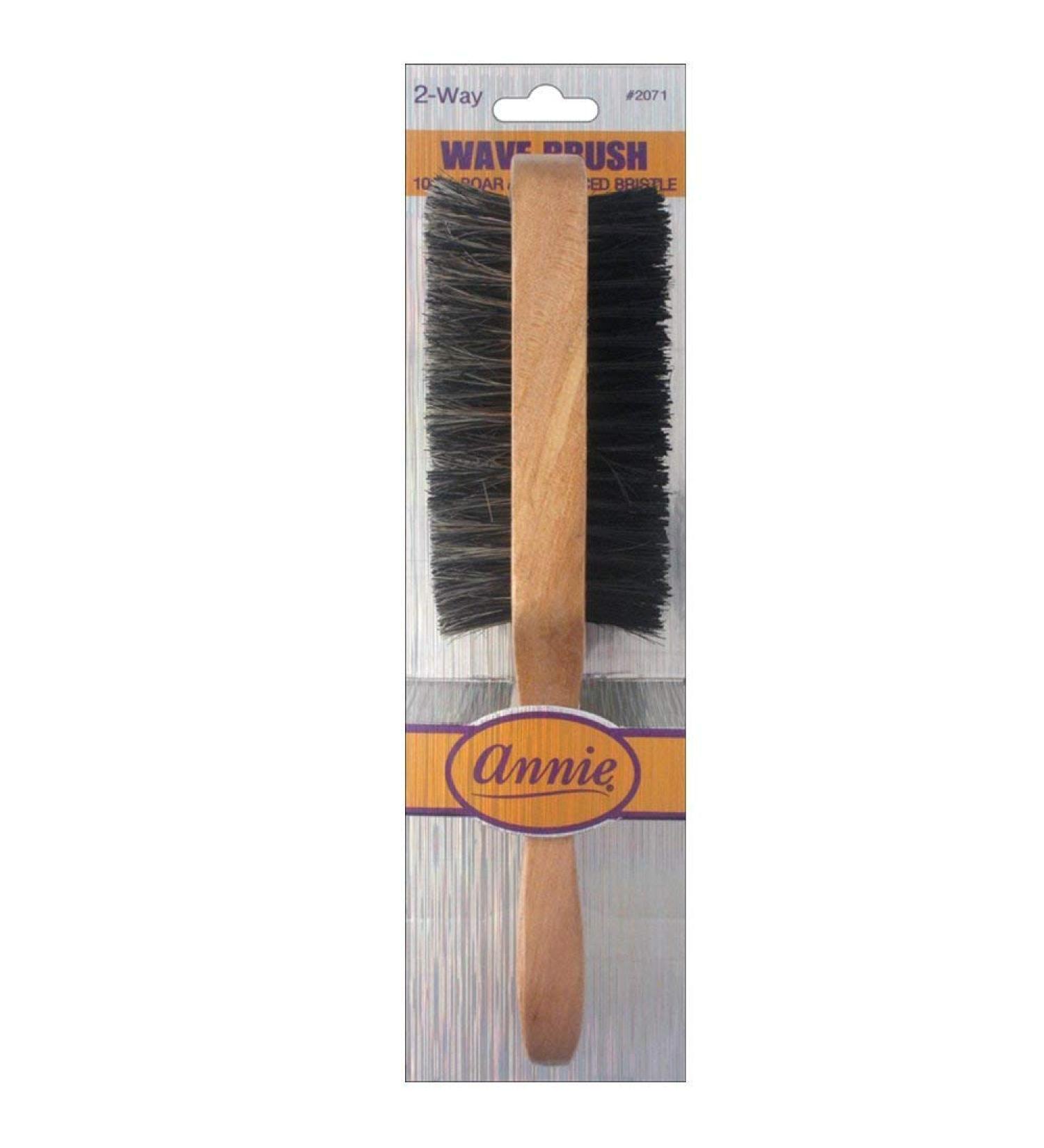 Annie- 2 Way Wooden Wave Brush 2071 - 100% Boar - Sturdy and Thick for Any Hair
