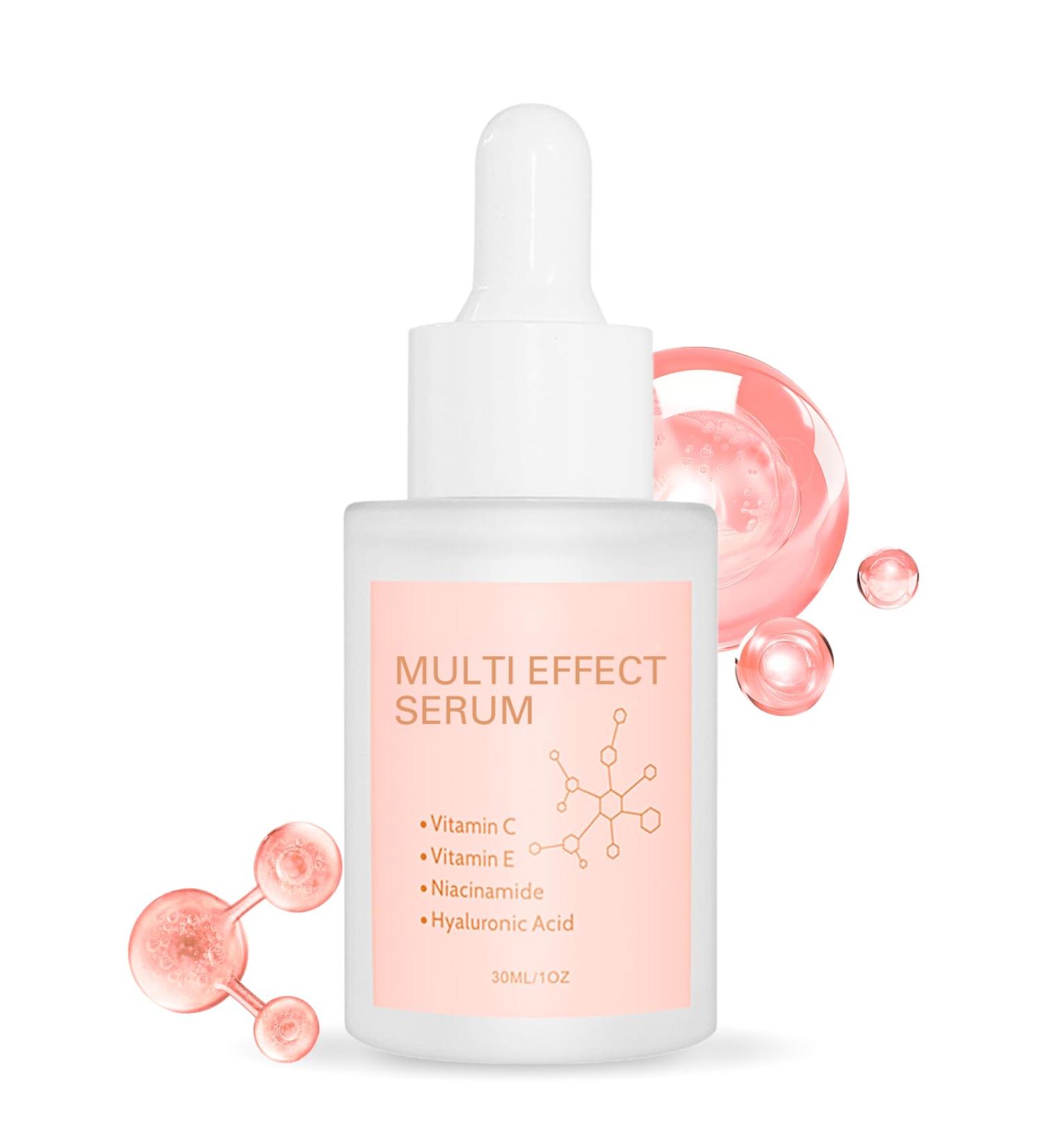 Multi Effect Hydrating Serum - Vitamin C Serum For Face Anti Aging Face Serum Niacinamide & Hyaluronic Acid Serum Evens Skin Tone And Hydrating Dark Spot Corrector Pore Remover - Buy Online on SooperMarket.com
