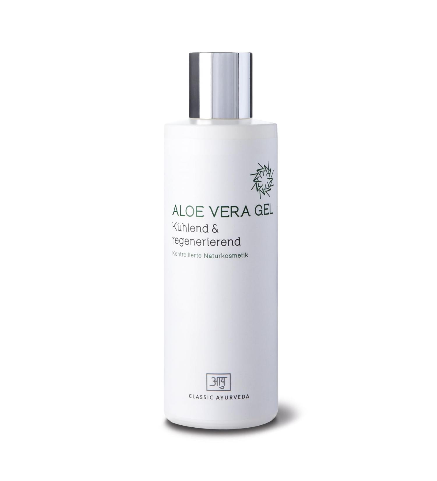 Classic Ayurveda - Bio Aloe Vera Gel - Natural Cosmetics - 200 ml - with over 94% pure aloe vera juice refreshing and moisturizing 200 ml (1 Pack)