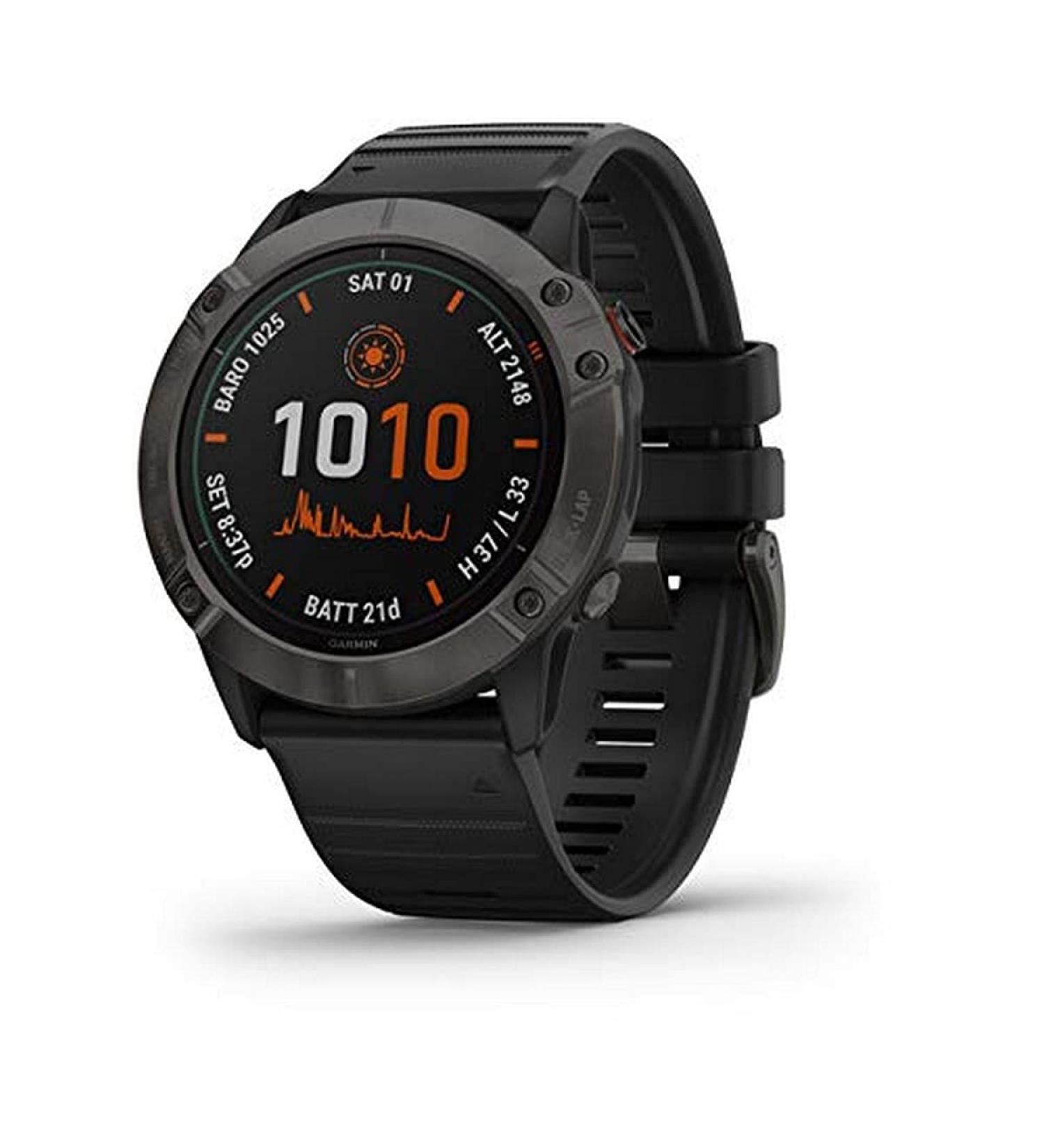 Garmin Fenix 6X Pro Solar GPS Watch | Mapping, Music, Pulse Ox Sensors | Dark Gray (Renewed) - Buy Online on SooperMarket.com