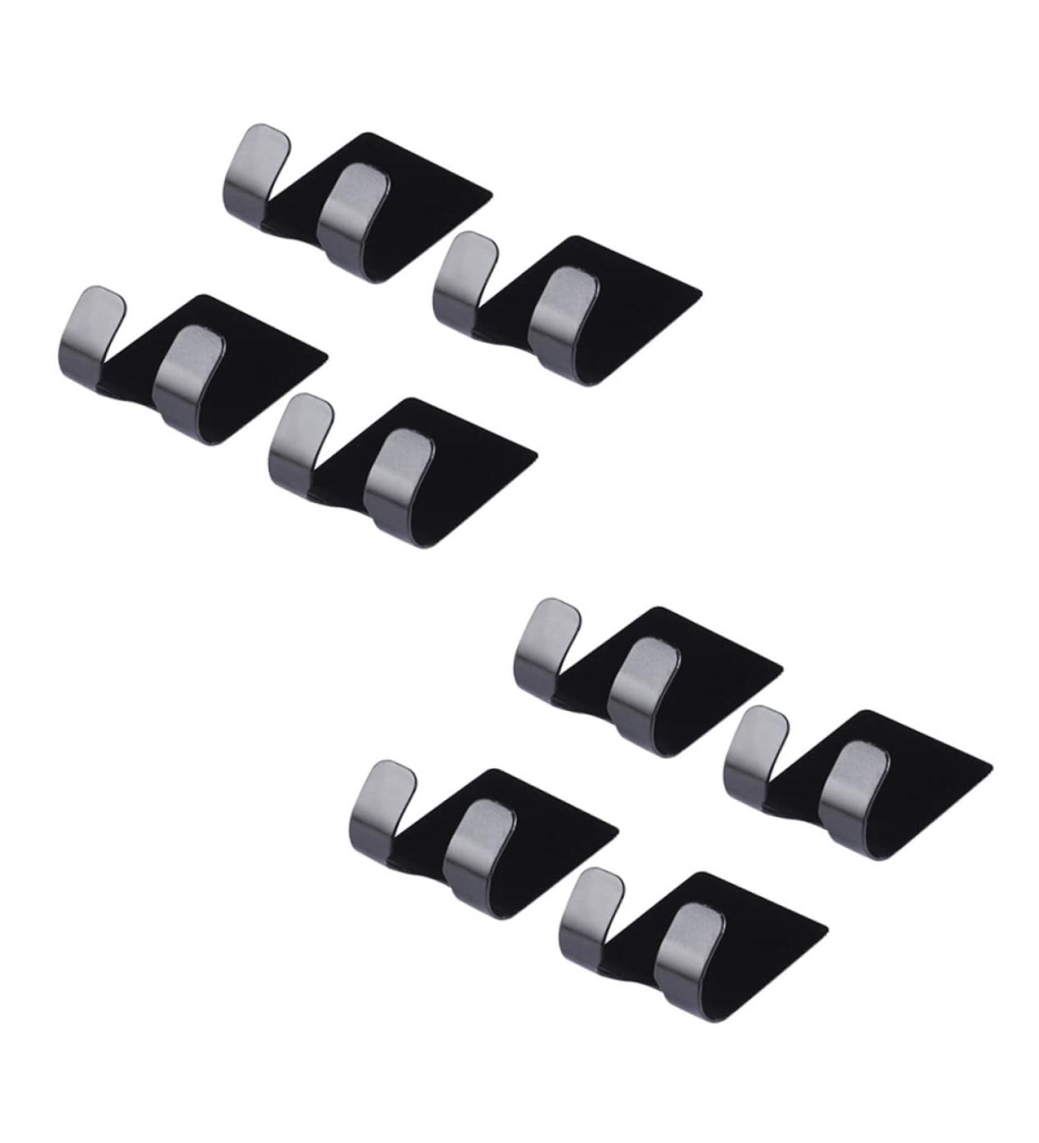 CABILOCK 16 STK Self-Adhesive Razor Hooks | Rustproof Steel Kitchen Utensil & Toothbrush Holder | Black | International Shipping - Buy Online on SooperMarket.com