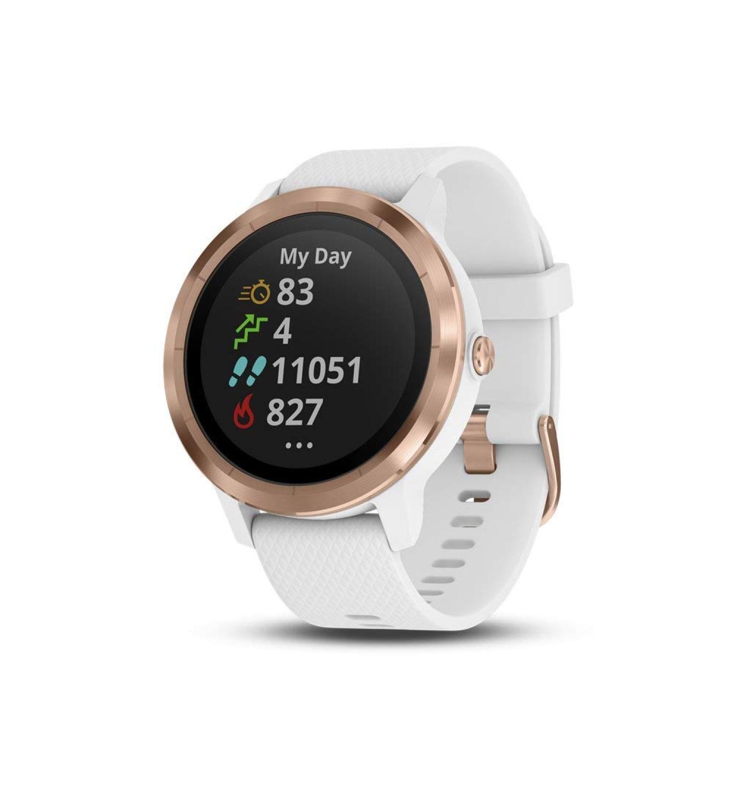 Garmin vvoactive 3 GPS Smartwatch with Contactless Payments - White/Rose Gold (Renewed) - Buy Online on SooperMarket.com