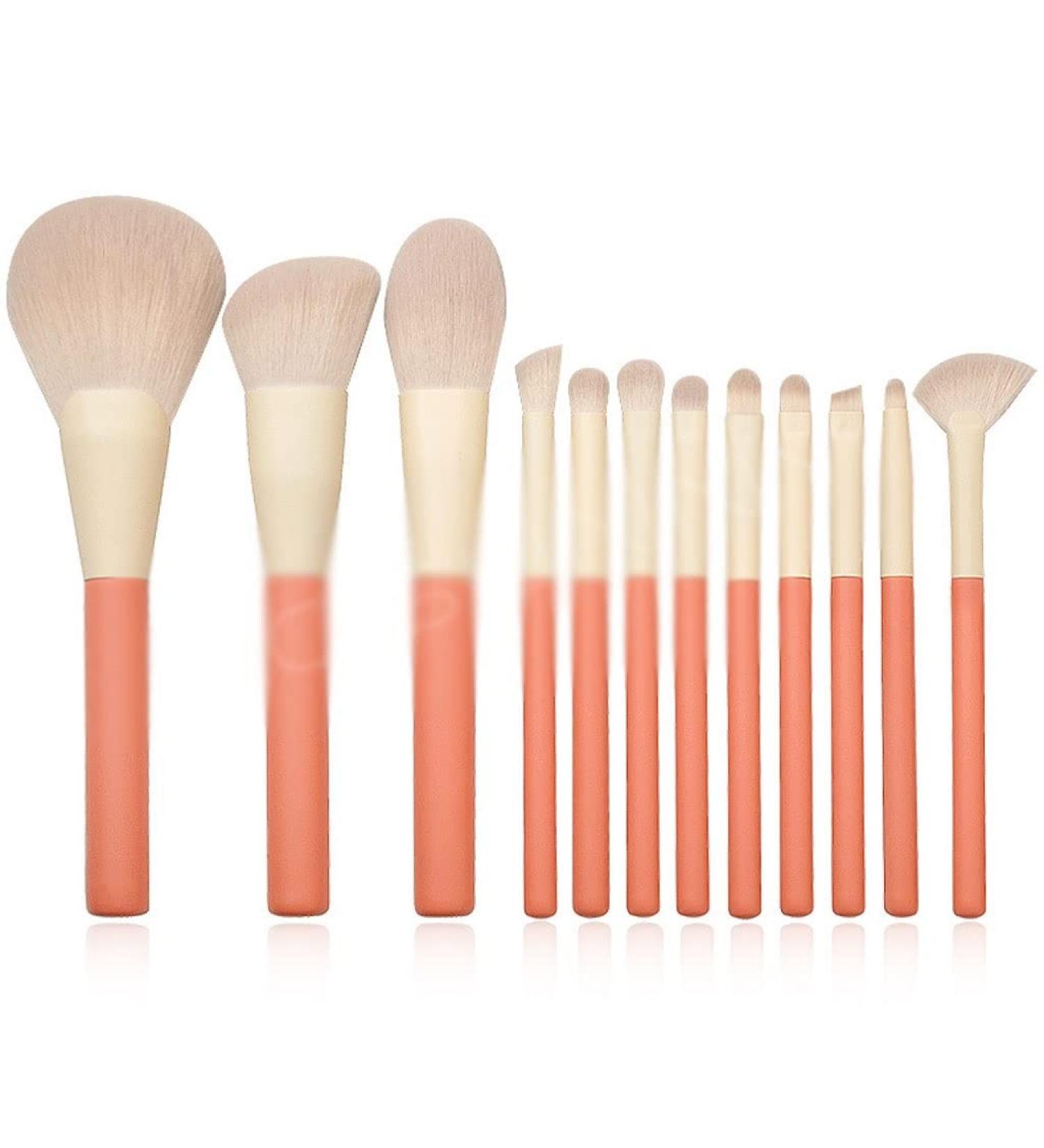 Buy DFHBFG 12 Piece Wood Handle Makeup Brush Set Perfect for Concealer Eye Shadow Blush & Powder | International Shipping Available - Buy Online on SooperMarket.com