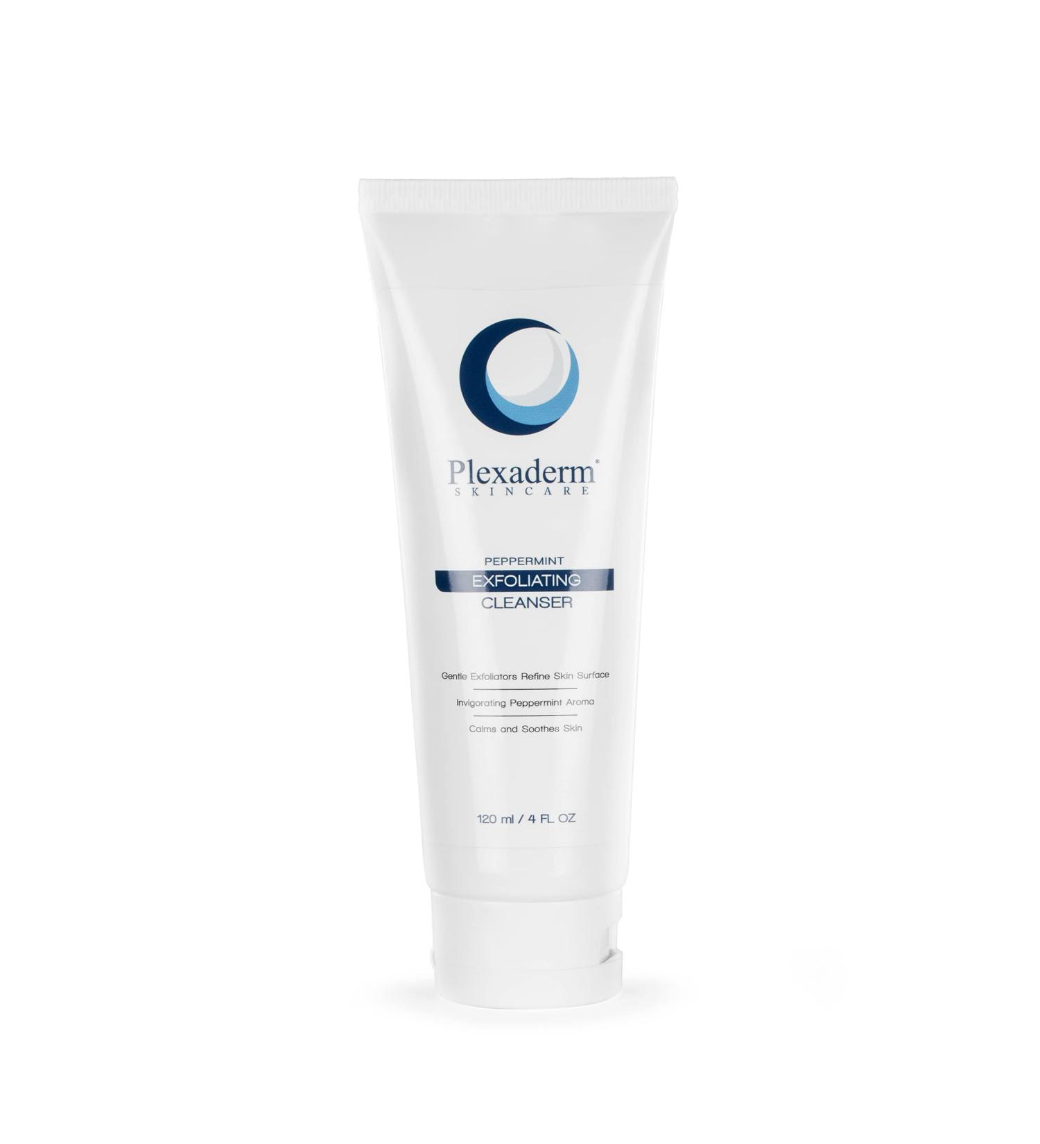 Plexaderm Peppermint Exfoliating Skin Cleanser - Hydrating Gentle Facial Cleanser for Pore Minimizer & Acne - Buy Online on SooperMarket.com