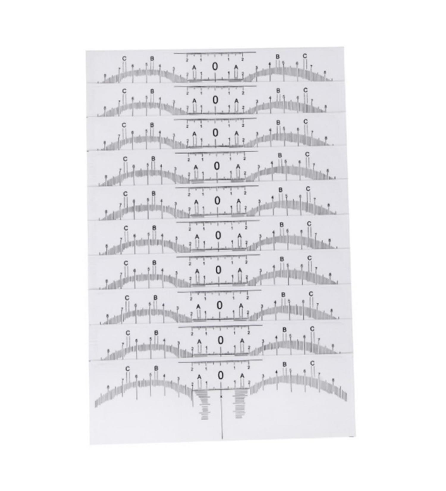 Gogogmee Scale Ruler 10pcs Set Makeup Ruler Eyebrow Stencil Eyebrow Guide Measure Tool Eyebrow Stickers Disposable Makeup Gadgets - Buy Online on SooperMarket.com