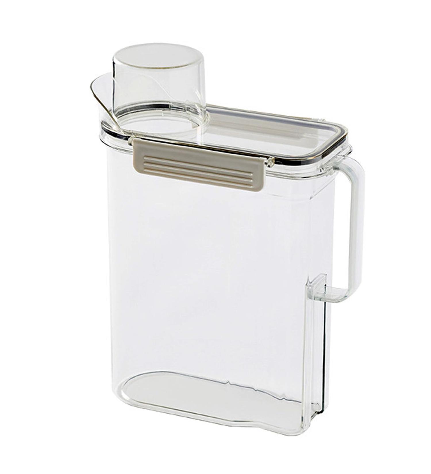 Laundry Detergent Dispenser 2.7L Washing Powder Storage Clear Liquid Laundry Detergent Container Storage Box with Measuring Cup Washing Powder Softener Dispenser Lotion Package Container - Buy Online on SooperMarket.com
