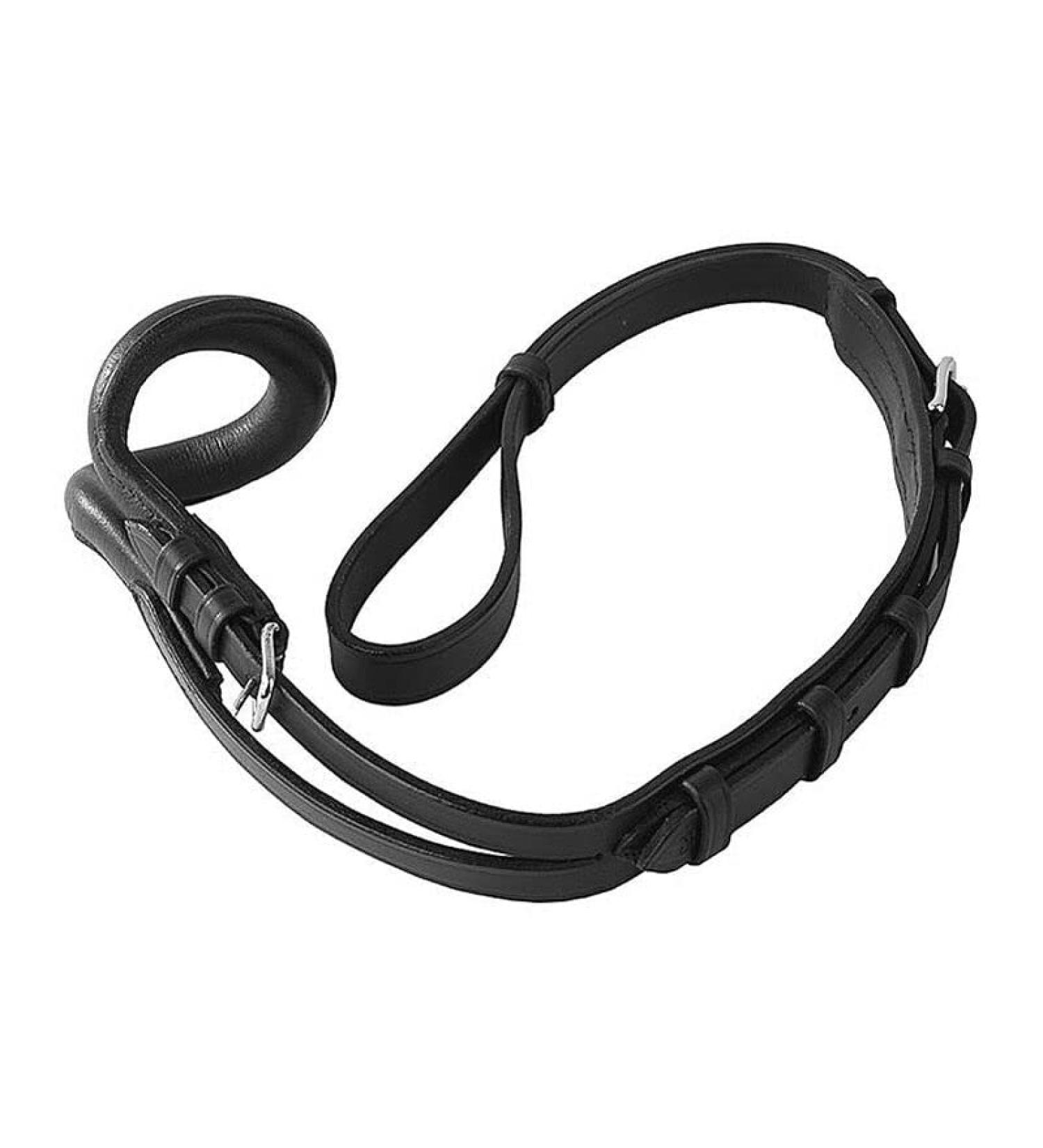 HORZE Adjustable Leather Crupper | Tail Strap for Horse Saddle | Tail to Buckle 26" in Horse Size Black Pony