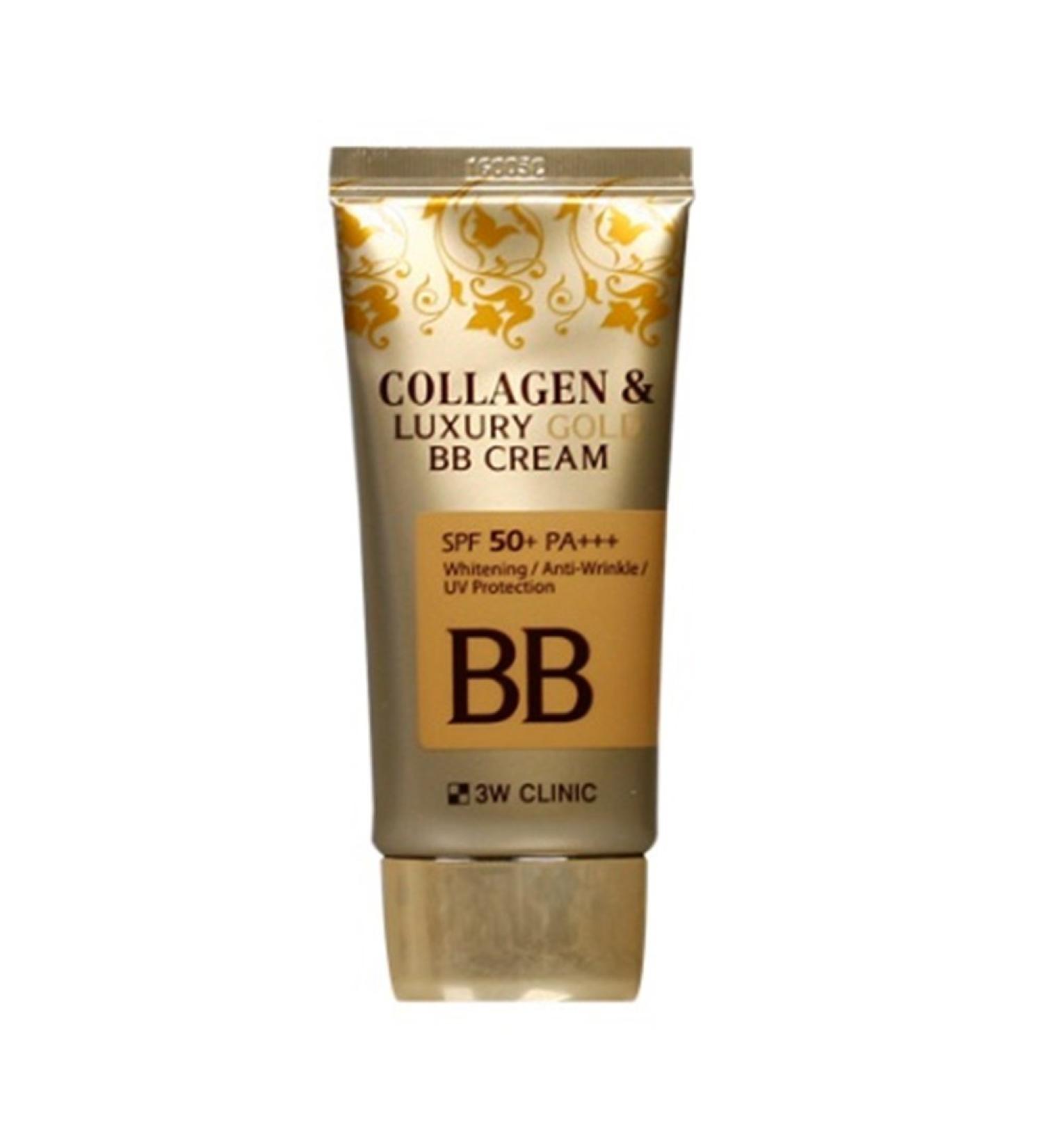 3W Clinic Collagen & Luxury Gold BB Cream SPF50+ - Korean BB Cream 50ml | Best Moisturizer & Sun Protection for Radiant Skin - Buy Online on SooperMarket.com