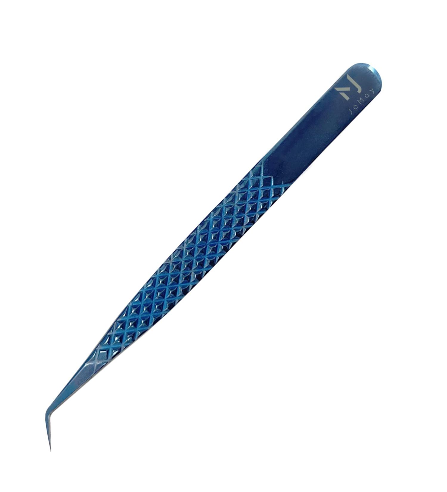 Professional Stainless Steel Tweezers for Eyelash Extensions | High Precision Volume Tweezers (JM3-1 Blue) - International Shipping Available - Buy Online on SooperMarket.com