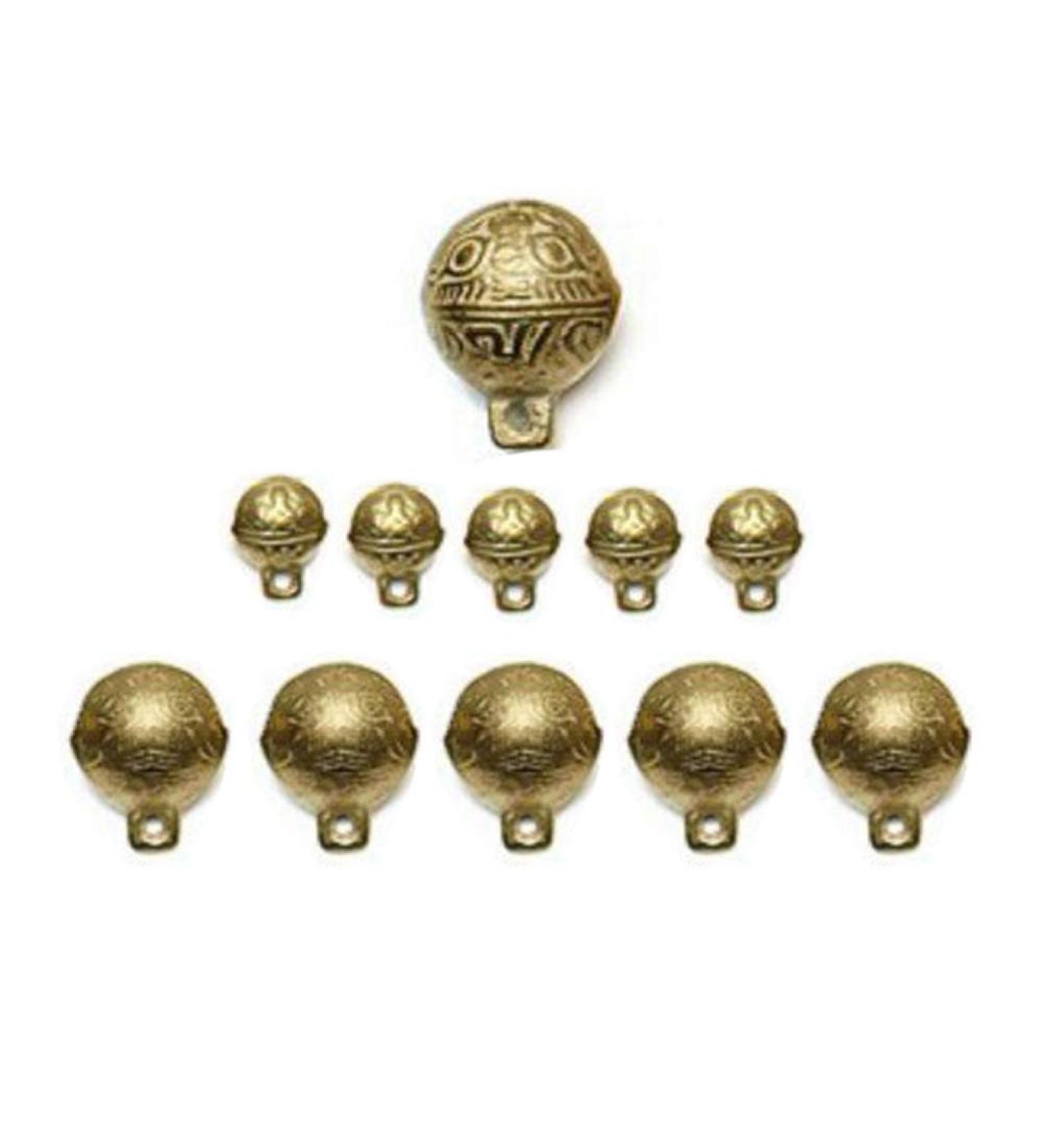zosenda Extra Loud Cat & Dog Bell 11 Pcs Brass Dog Collar Bell Set Pet Tracker Retro Style Anti-Lost Location Bell for Cat Dog Collar Decoration Training Walking Hiking Hunting (Assorted Sizes) - Buy Online on SooperMarket.com