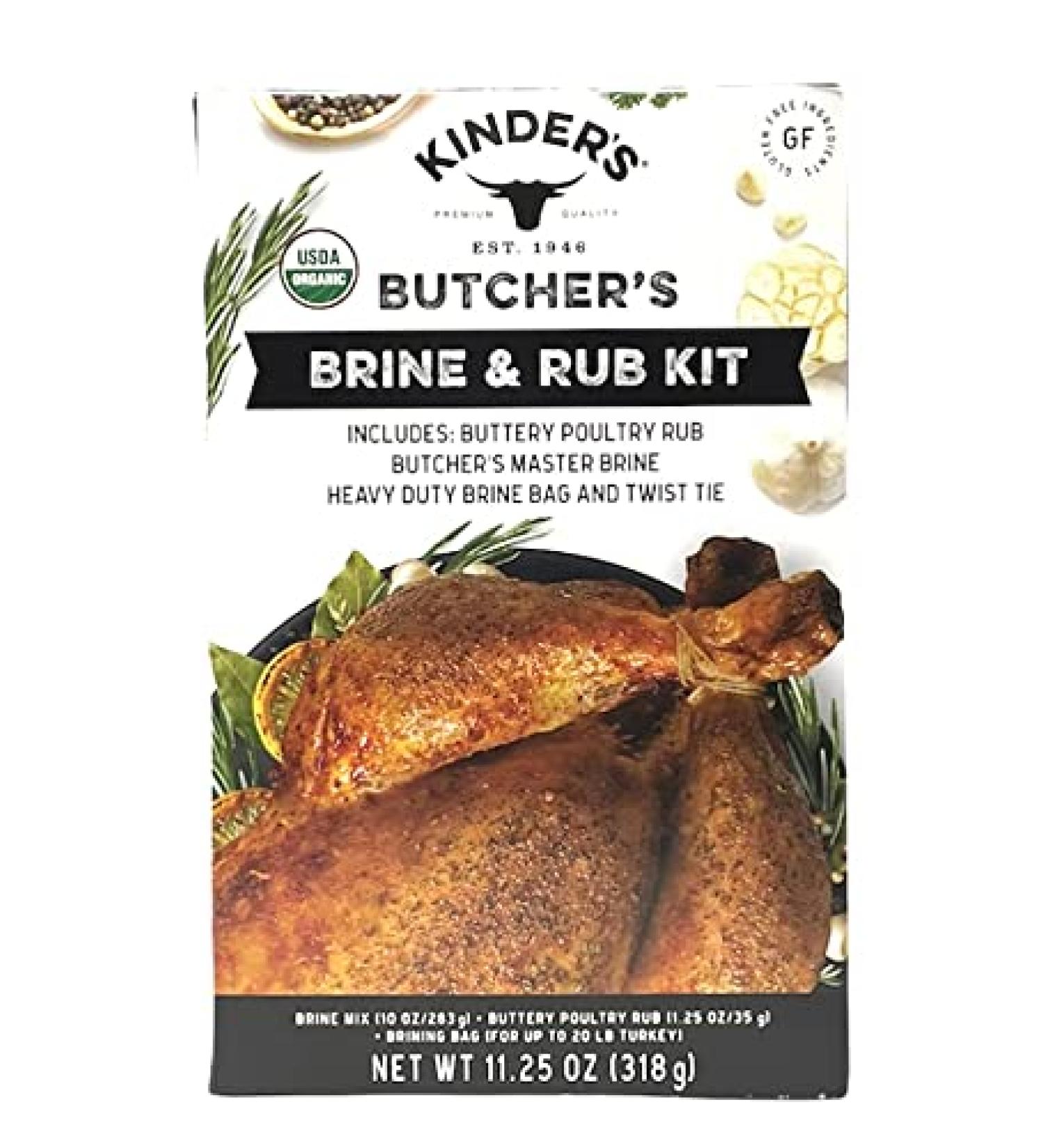 Kinder's Organic Turkey Brine and Rub Kit 11.25oz with Brining Bag | Gluten-Free, USDA Organic, Kosher - Buy Online on SooperMarket.com