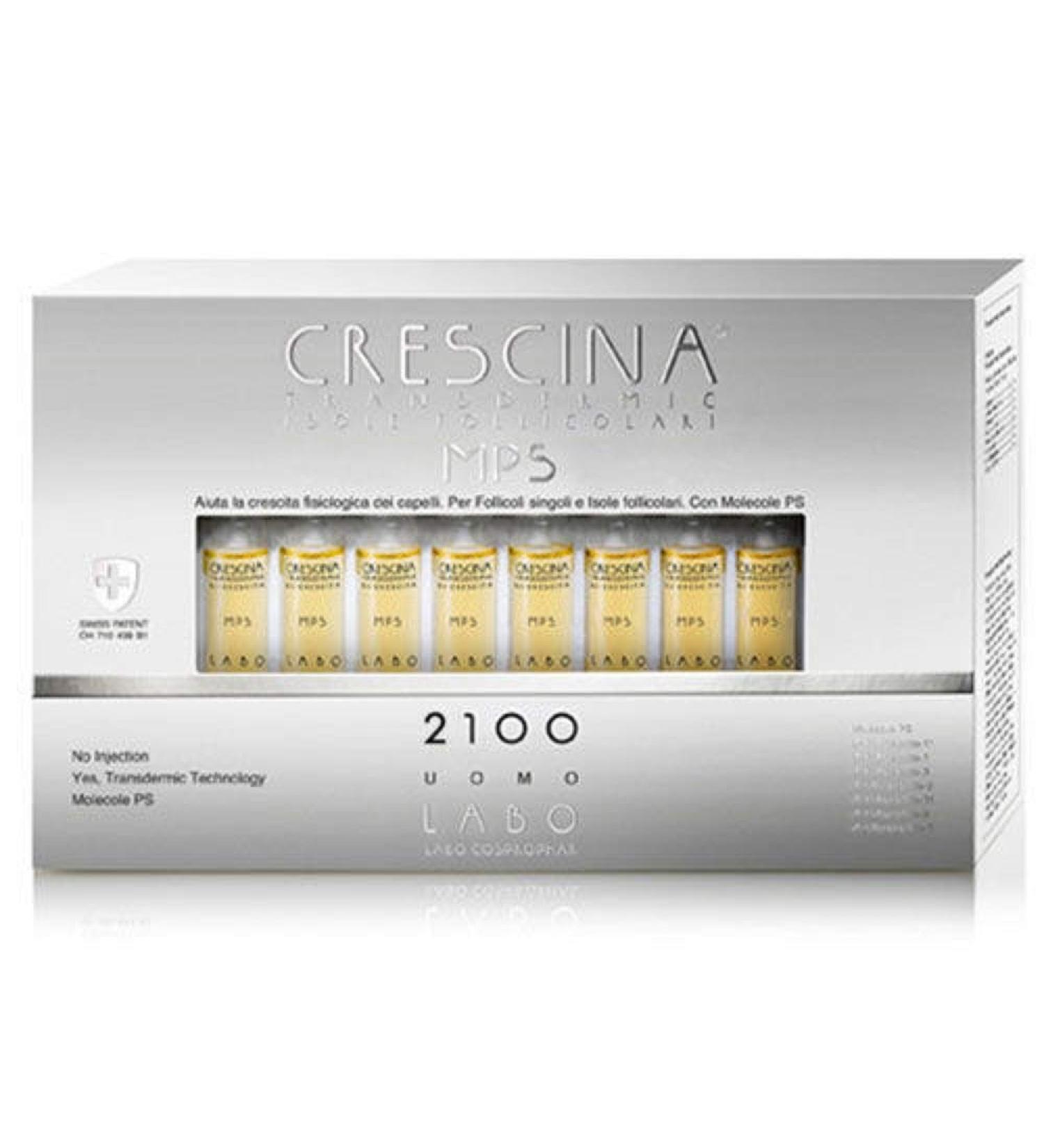 LABO CRESCINA transdermic MPS islands FOLLICOLARI ri-crescita 2100 fall protection hair men 20 ampoules