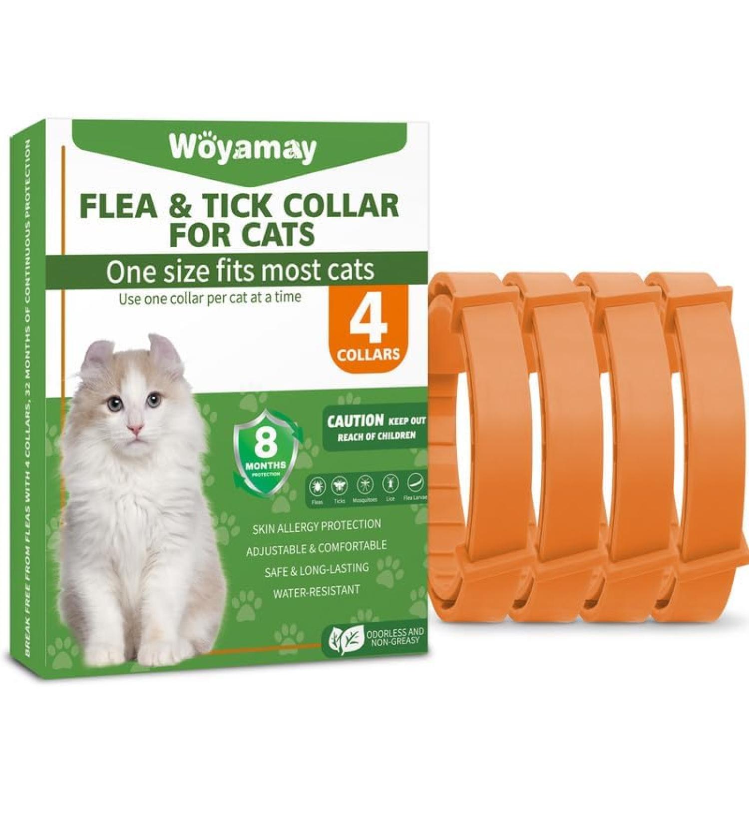 Cat Repellent Treatment Adjustable Cat Repellent Collars Natural Protection Repellent Collar for Cats Water Resistant Repellent Collar for Cats Small-Medium-Large Orange 4pack - Buy Online on SooperMarket.com